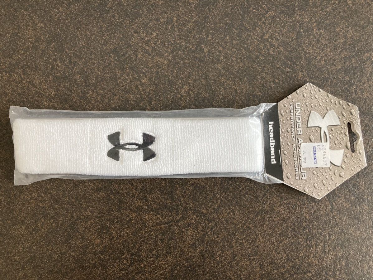 Under Armour UNDER ARMOUR WHITE ADULT HEADBAND NEW UA SPORTS ATHLETICS Size ONE SIZE - 1 Thumbnail