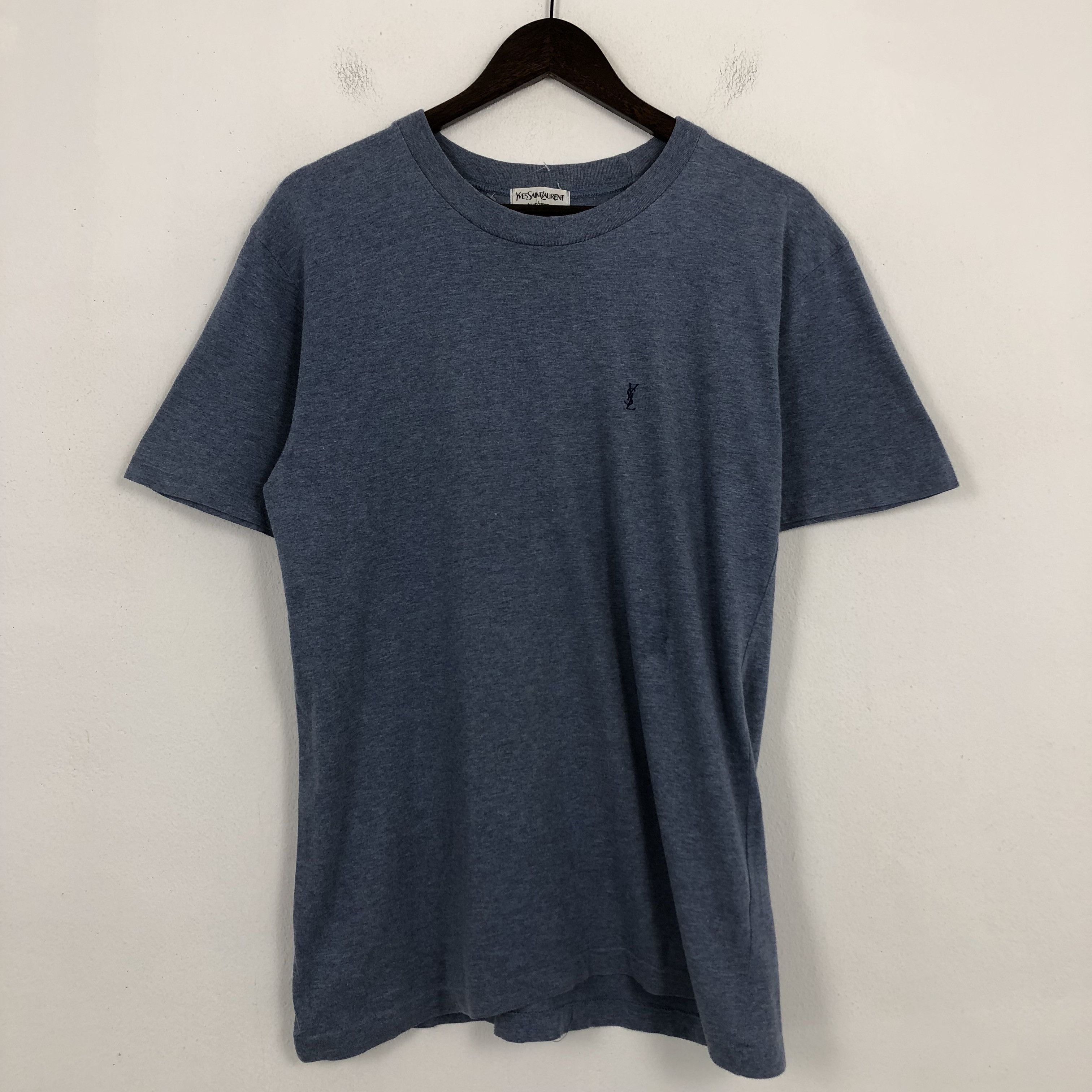 90’s Yves Saint Laurent Embroidery Small Logo Style Tshirt