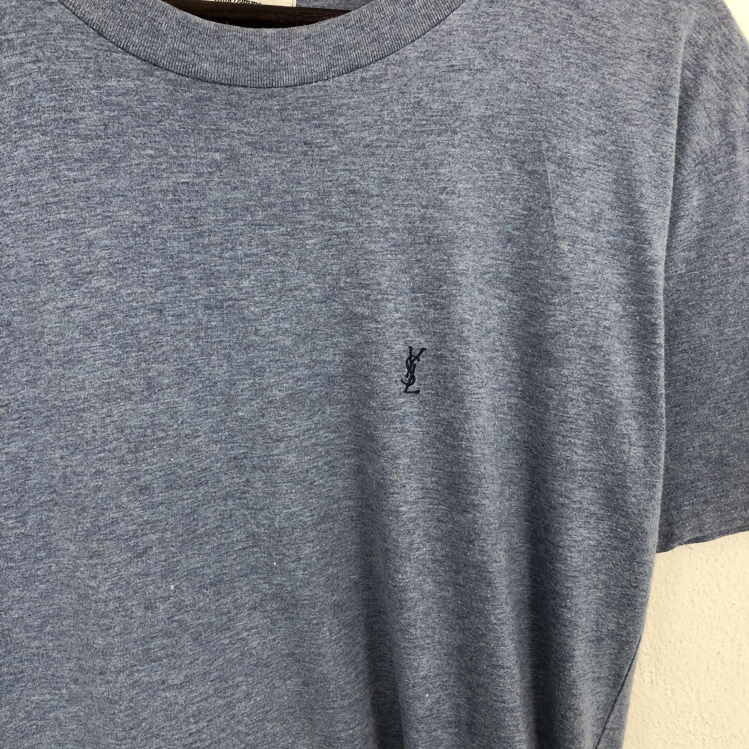 Vintage × Yves Saint Laurent 90’s Yves Saint Laurent Embroidery Small Logo Style Tshirt Size US S / EU 44-46 / 1 - 2 Thumbnail