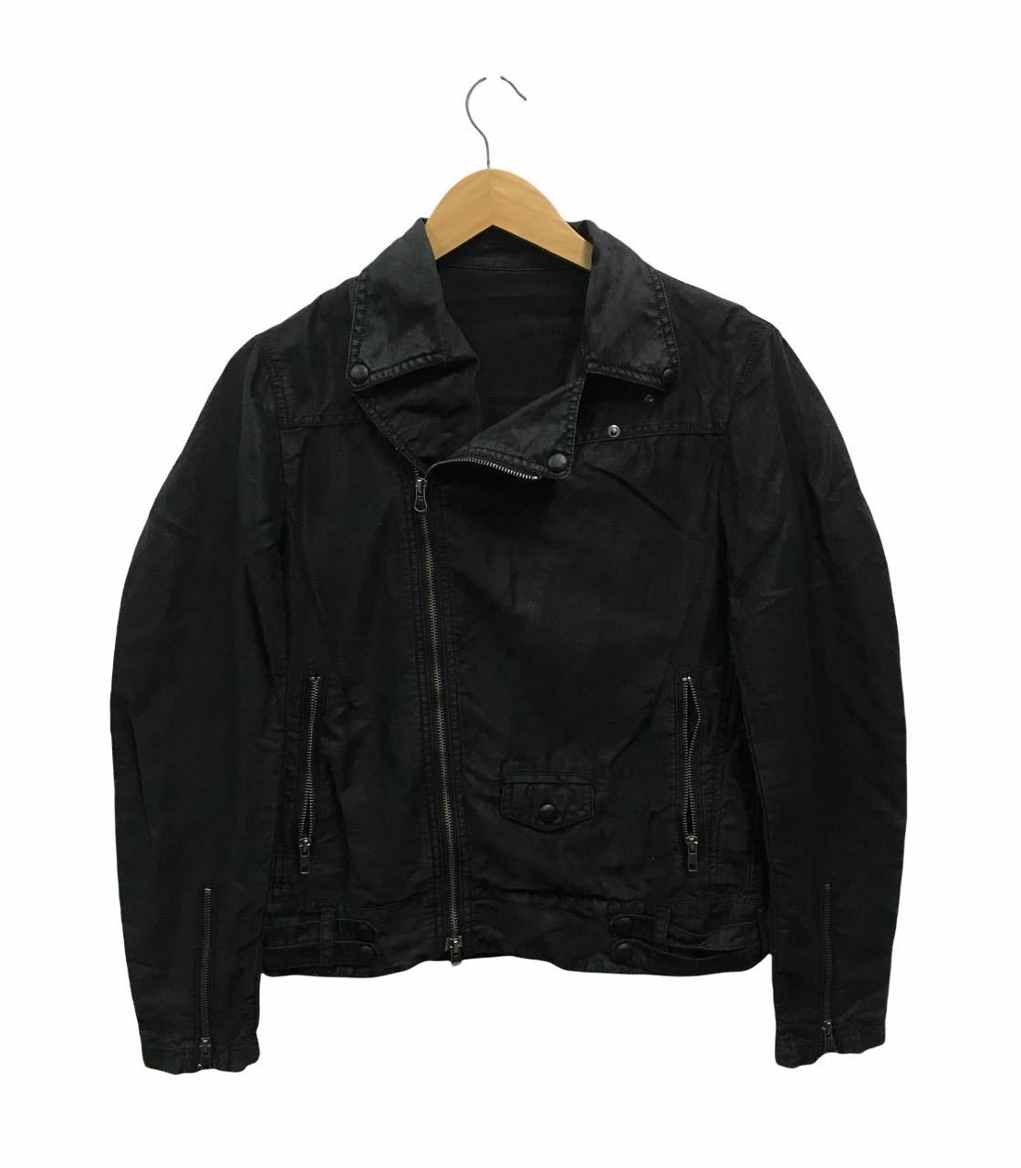 291295 Homme Double Collar Light Bikers Jacket
