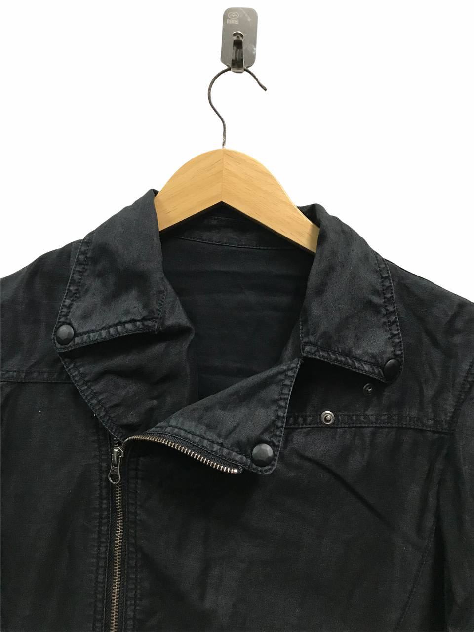 Japanese Brand 291295 Homme Double Collar Light Bikers Jacket Size US S / EU 44-46 / 1 - 2 Thumbnail