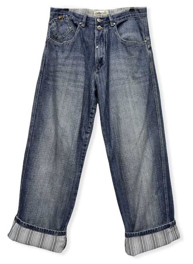 Marc Buchanan × Pelle Pelle × Vintage 🔥DOPE! Vintage 90’s PELLE PELLE Baggy Distressed Denim Size US 32 / EU 48 - 2 Thumbnail