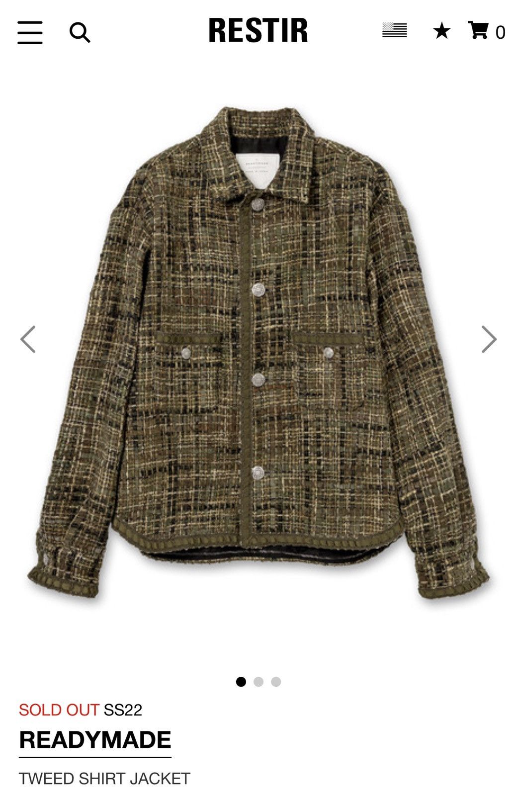 READYMADE Readymade SS22 tweed shirt jacket | Grailed