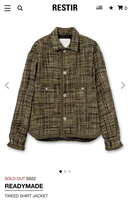 READYMADE Readymade SS22 tweed shirt jacket | Grailed