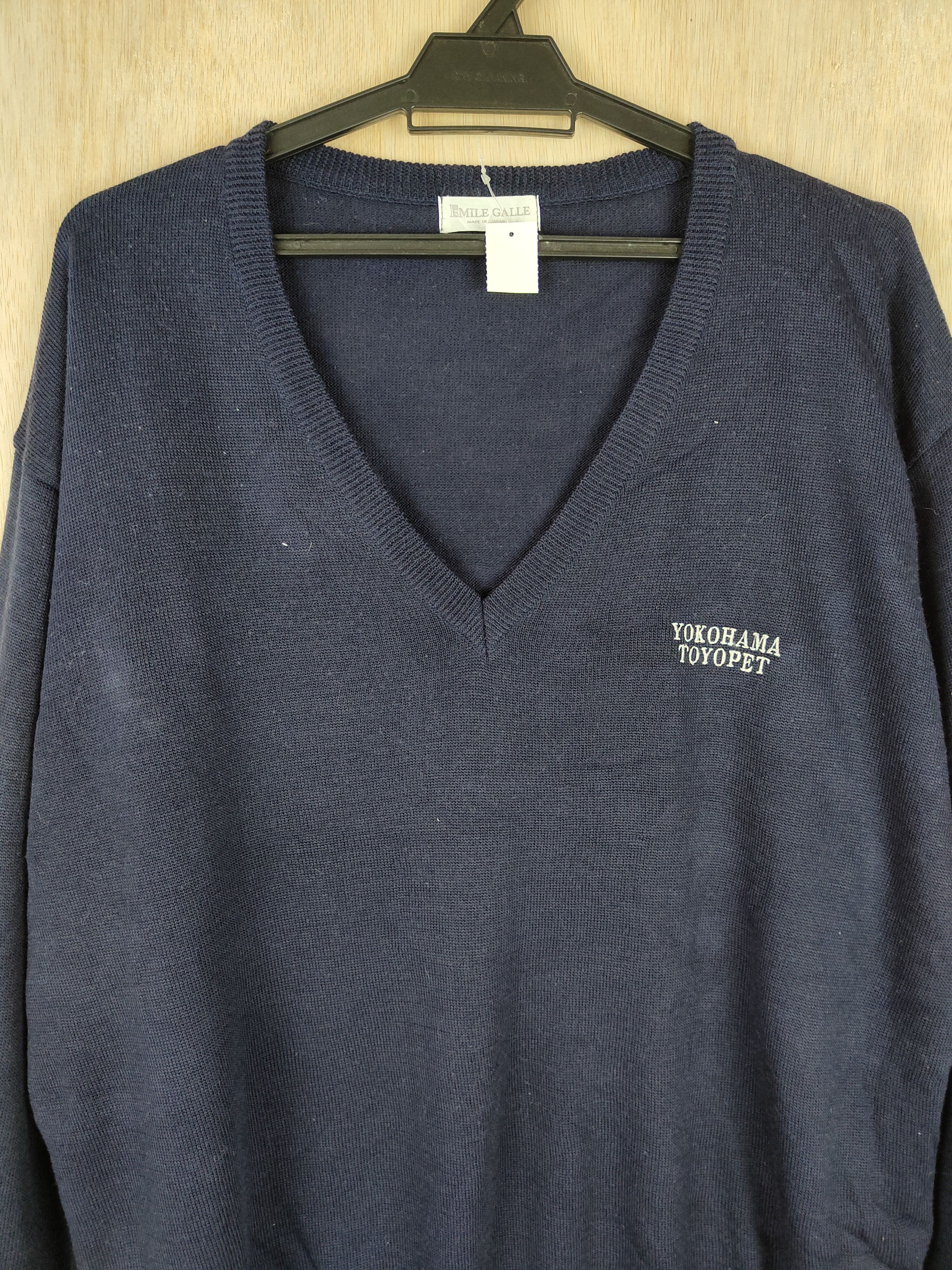 Japanese Brand × Vintage Emile Galle Dark Blue Knitwear #4290 Size US L / EU 52-54 / 3 - 2 Thumbnail