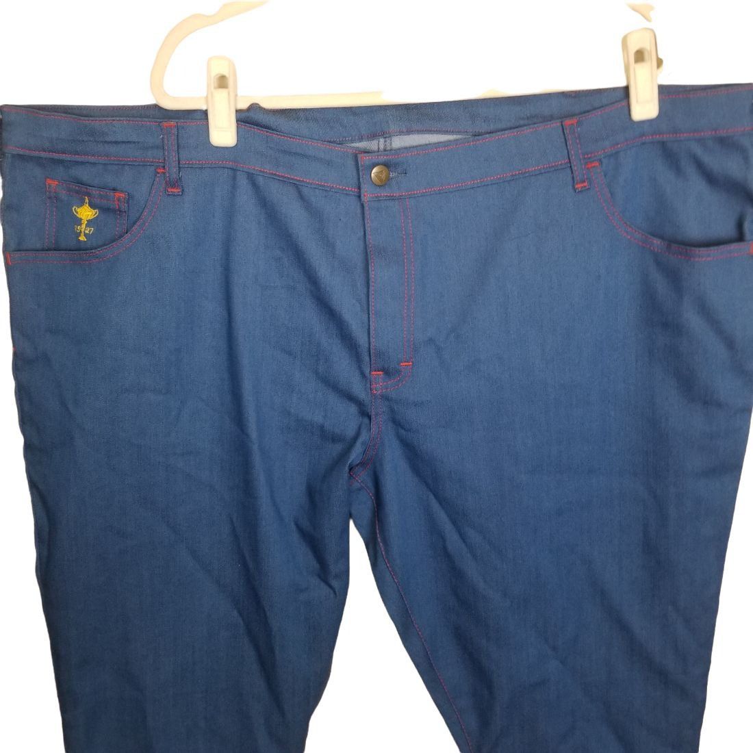 Other Blue Delta Mens 50X29 Blue Straight Leg Pants Custom Made In Size US 44 / EU 60 - 2 Preview