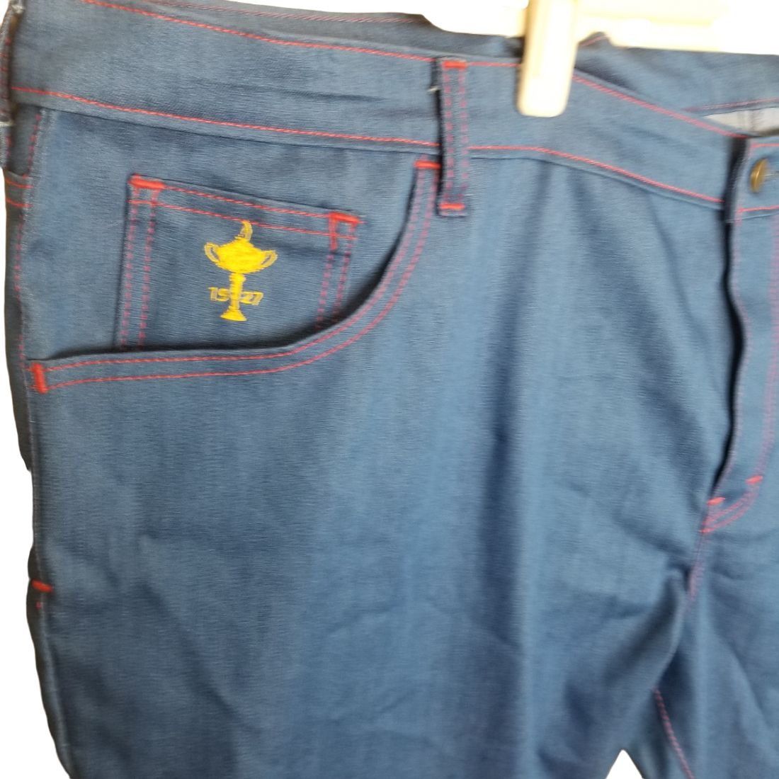 Other Blue Delta Mens 50X29 Blue Straight Leg Pants Custom Made In Size US 44 / EU 60 - 4 Thumbnail