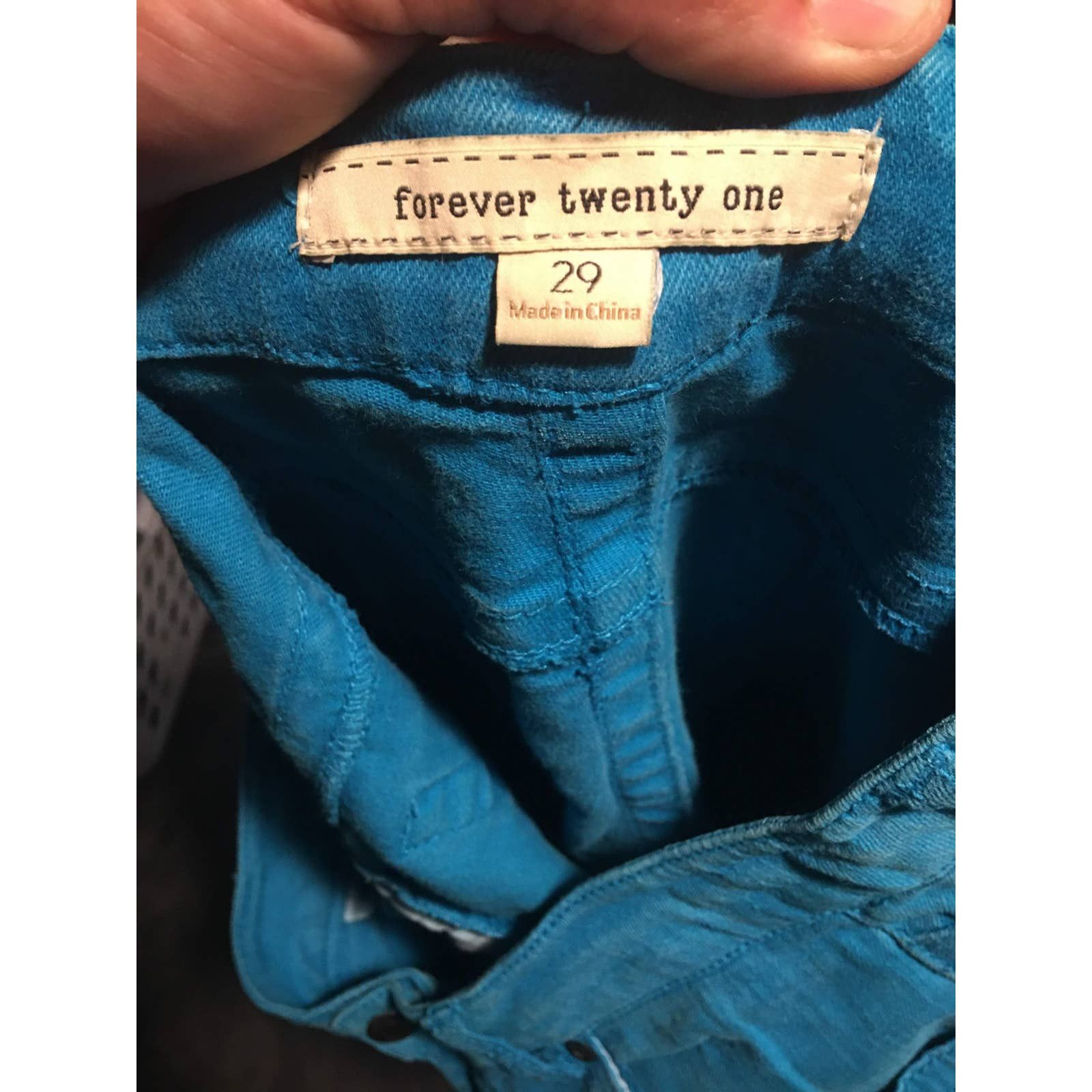 Forever 21 Forever 21 Stretch Denim Turquoise Blue Jeans Size 29" - 8 Thumbnail
