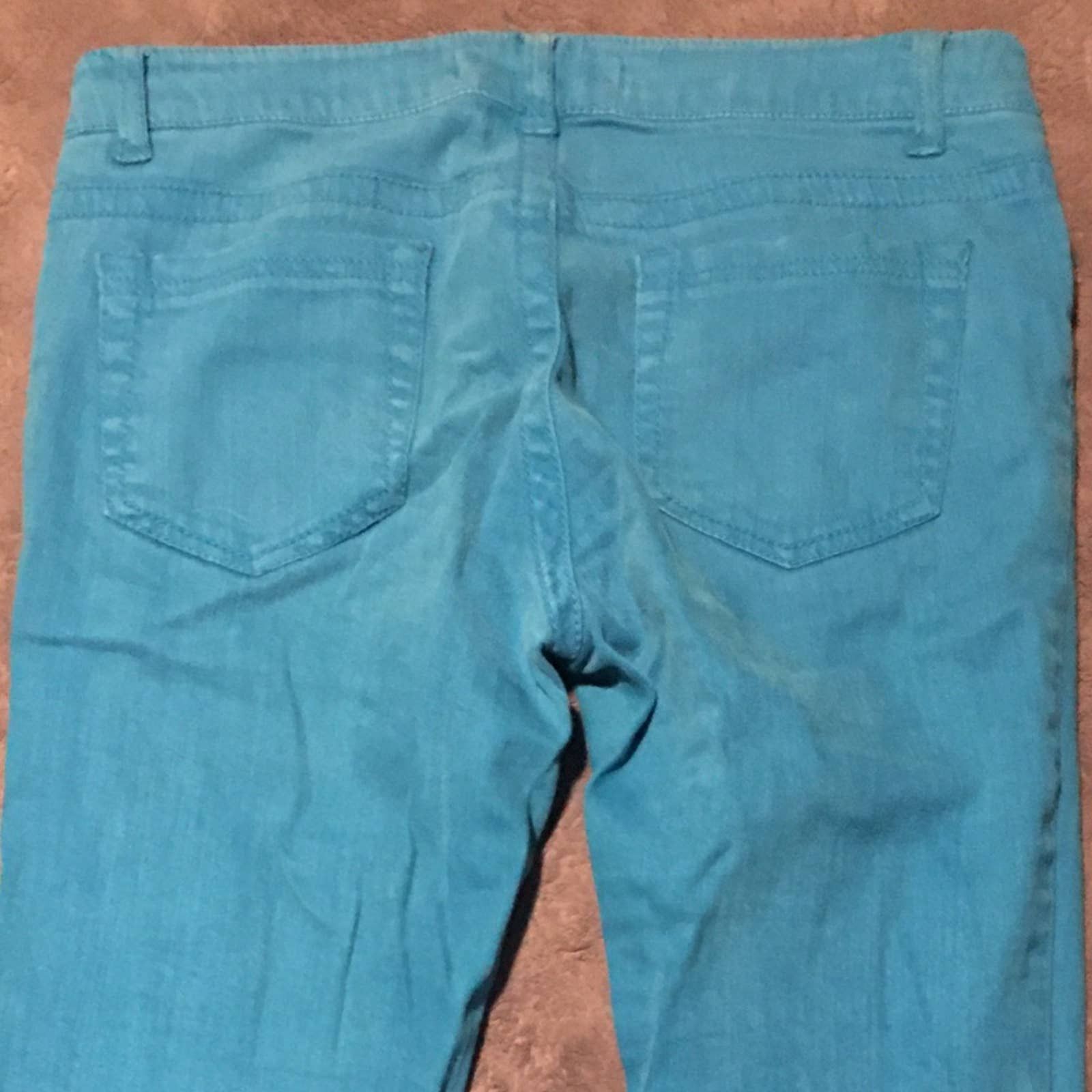 Forever 21 Forever 21 Stretch Denim Turquoise Blue Jeans Size 29" - 6 Thumbnail