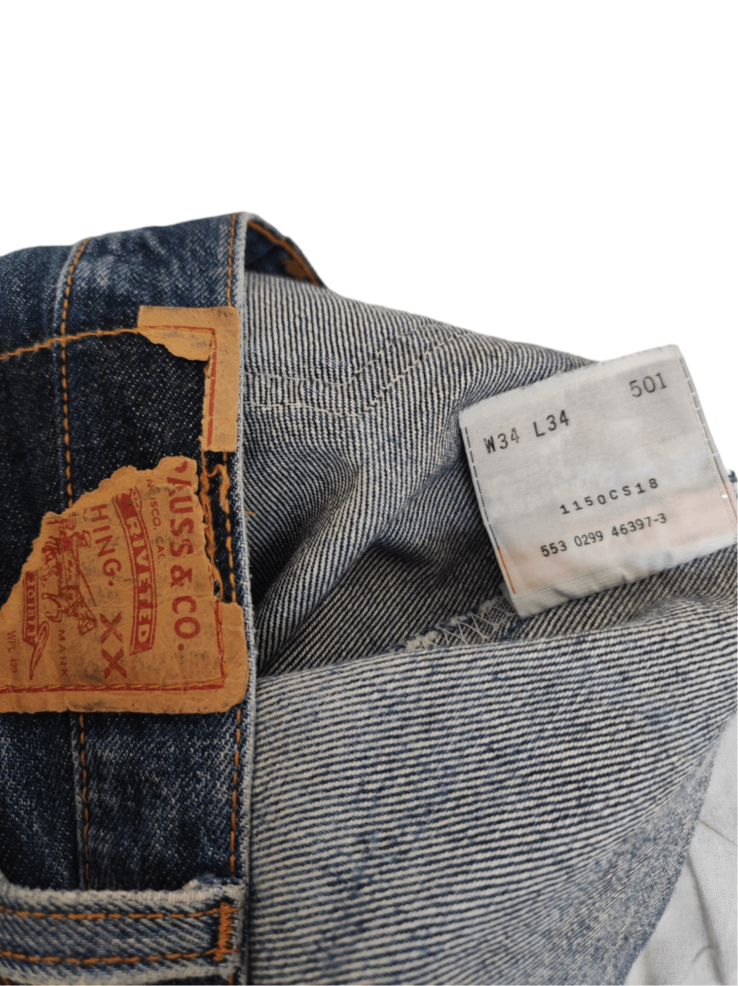 Levi's × Levi's Vintage Clothing Vintage Levi's 501 Ripped Distressed Faded Levi's Denim Size US 34 / EU 50 - 8 Thumbnail