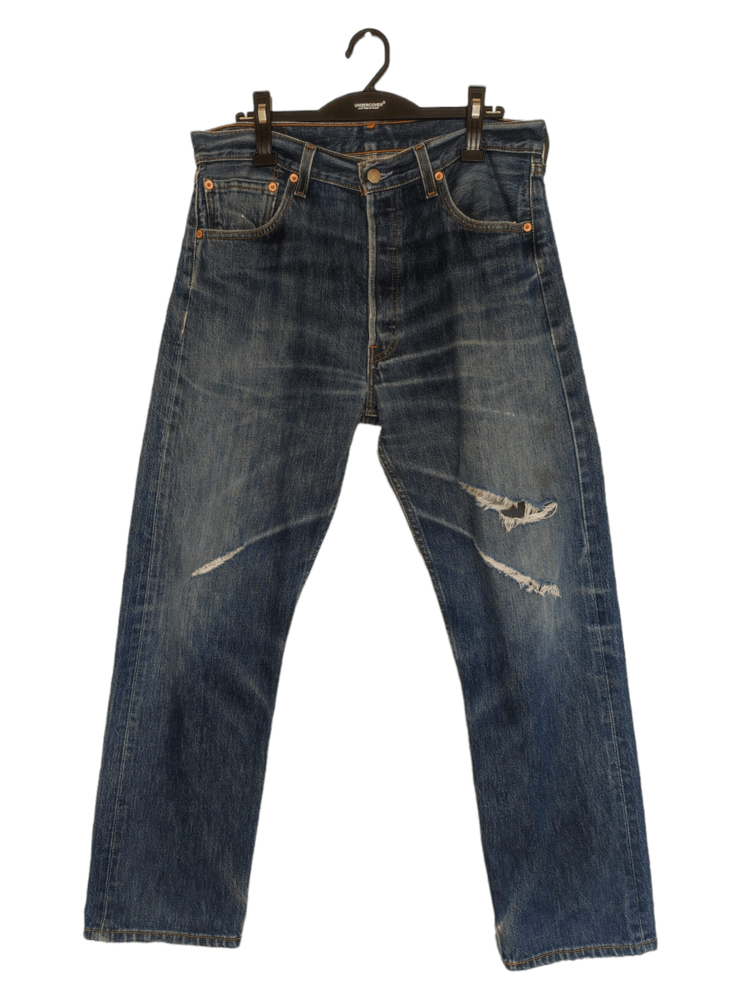 Levi's × Levi's Vintage Clothing Vintage Levi's 501 Ripped Distressed Faded Levi's Denim Size US 34 / EU 50 - 1 Thumbnail