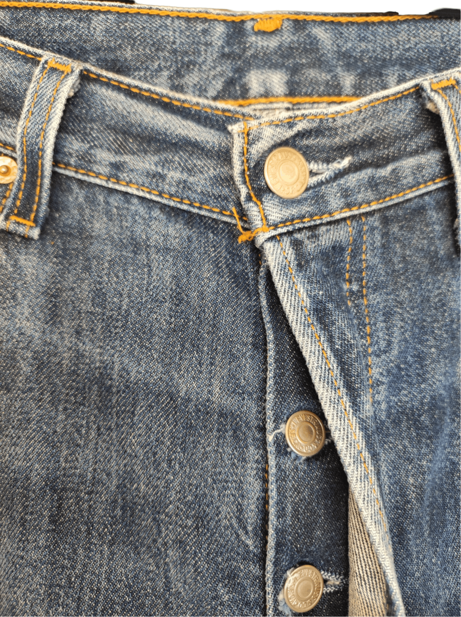 Levi's × Levi's Vintage Clothing Vintage Levi's 501 Ripped Distressed Faded Levi's Denim Size US 34 / EU 50 - 9 Thumbnail