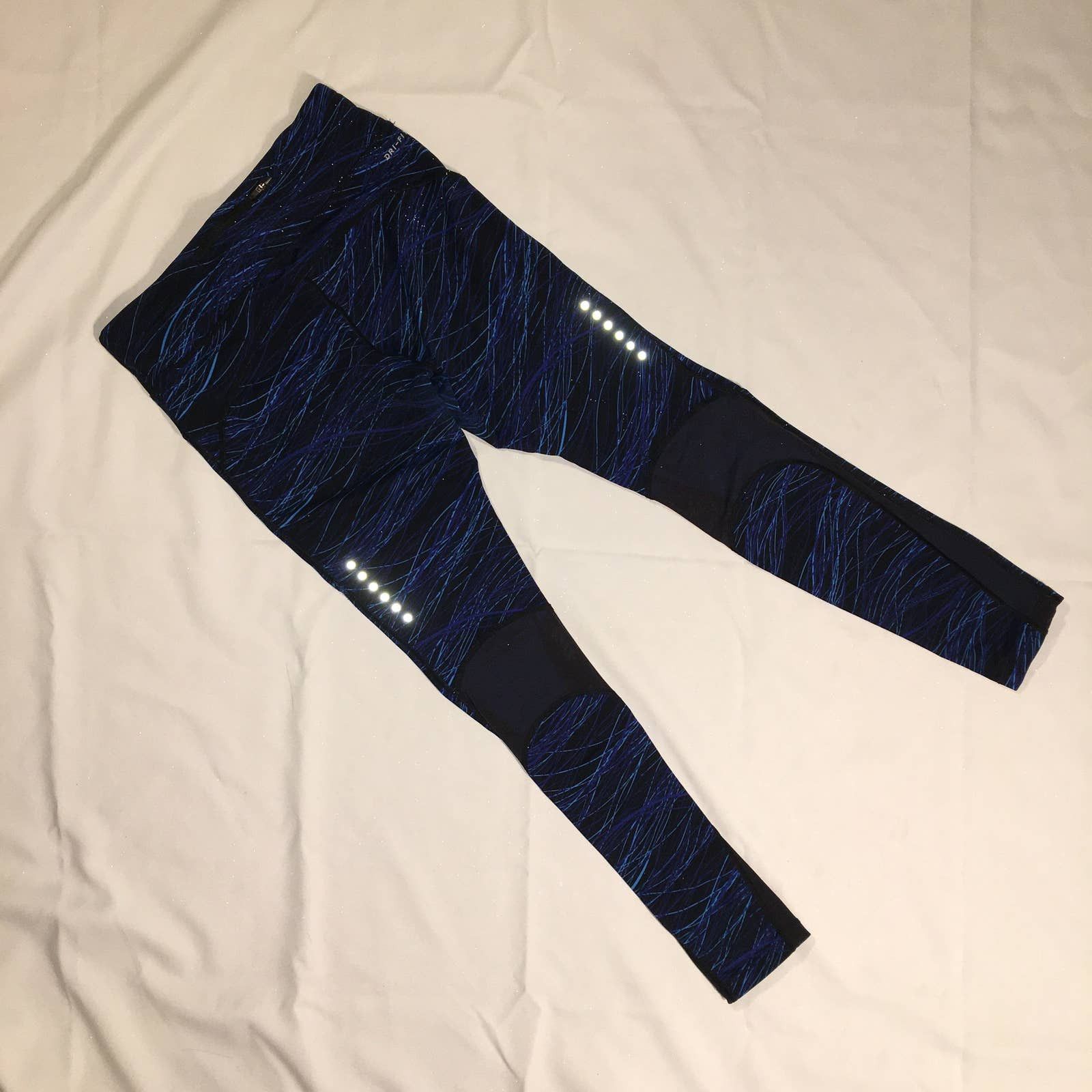 Nike Nike Dri-Fit Mesh Reflective Training Tights Leggings Pants Size 29" - 3 Thumbnail
