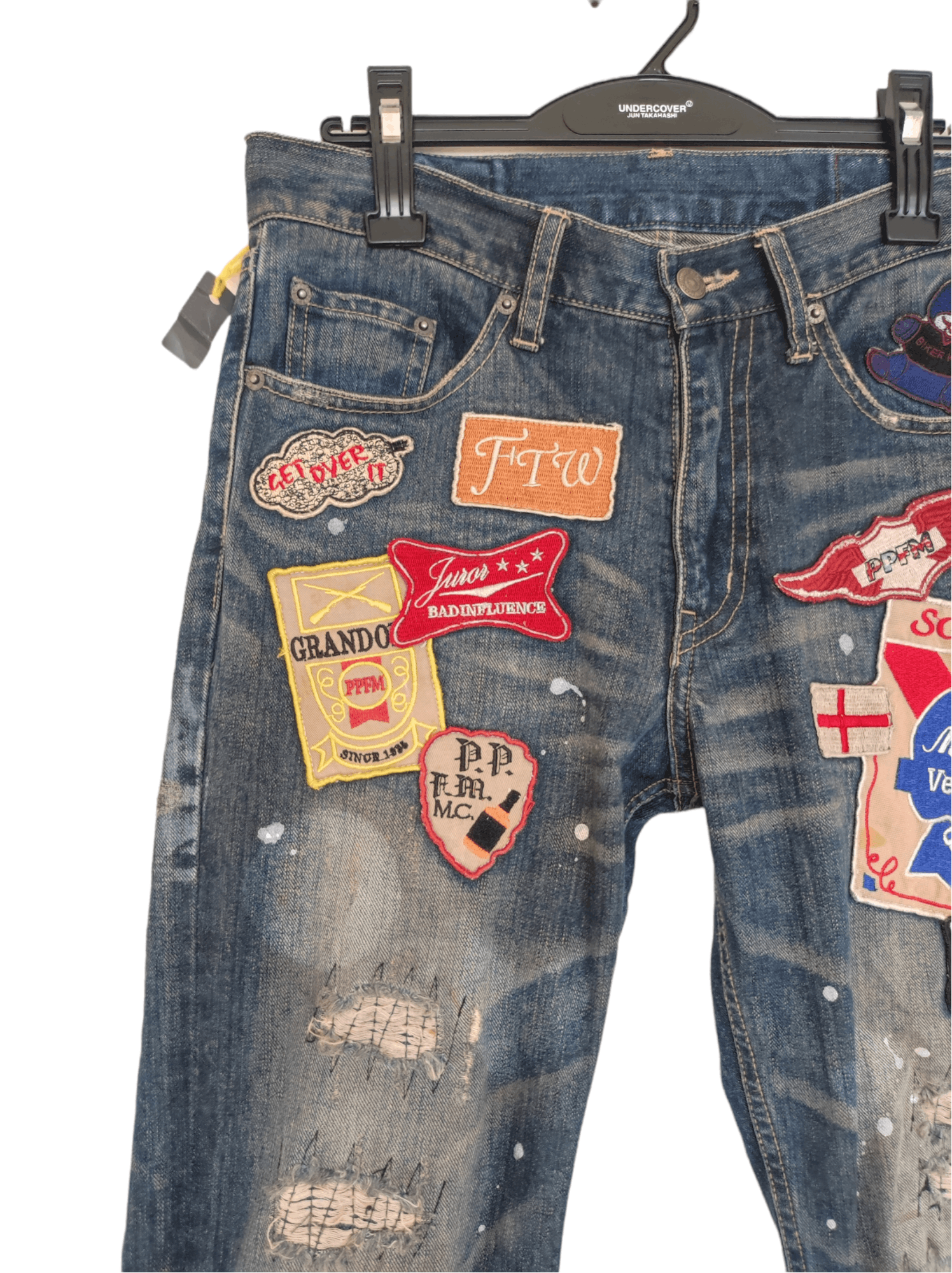 If Six Was Nine × Le Grande Bleu (L.G.B.) × PPFM Vintage PPFM Denim Japan Patches PPFM Honeycomb Size US 32 / EU 48 - 8 Thumbnail