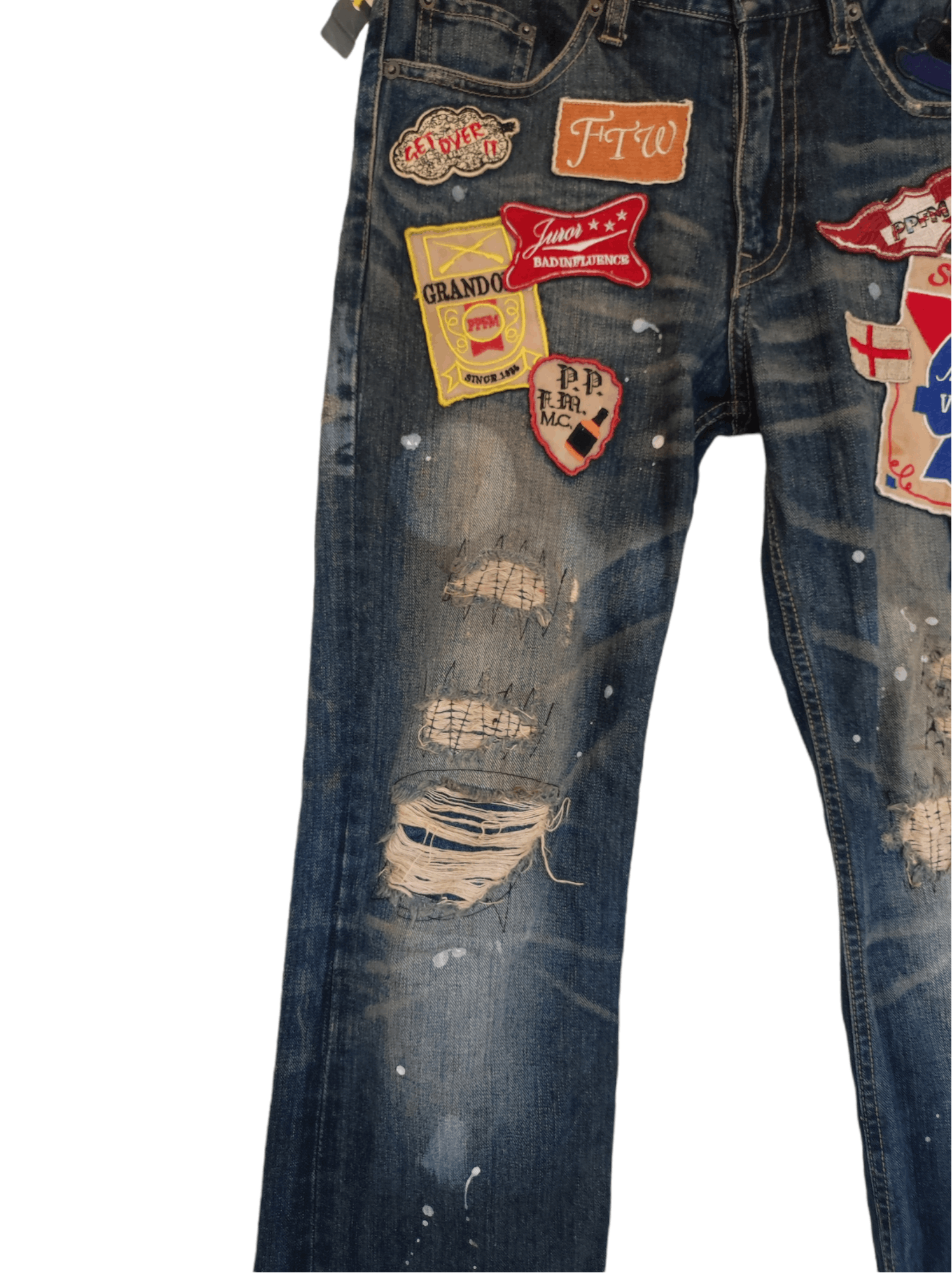 If Six Was Nine × Le Grande Bleu (L.G.B.) × PPFM Vintage PPFM Denim Japan Patches PPFM Honeycomb Size US 32 / EU 48 - 7 Thumbnail