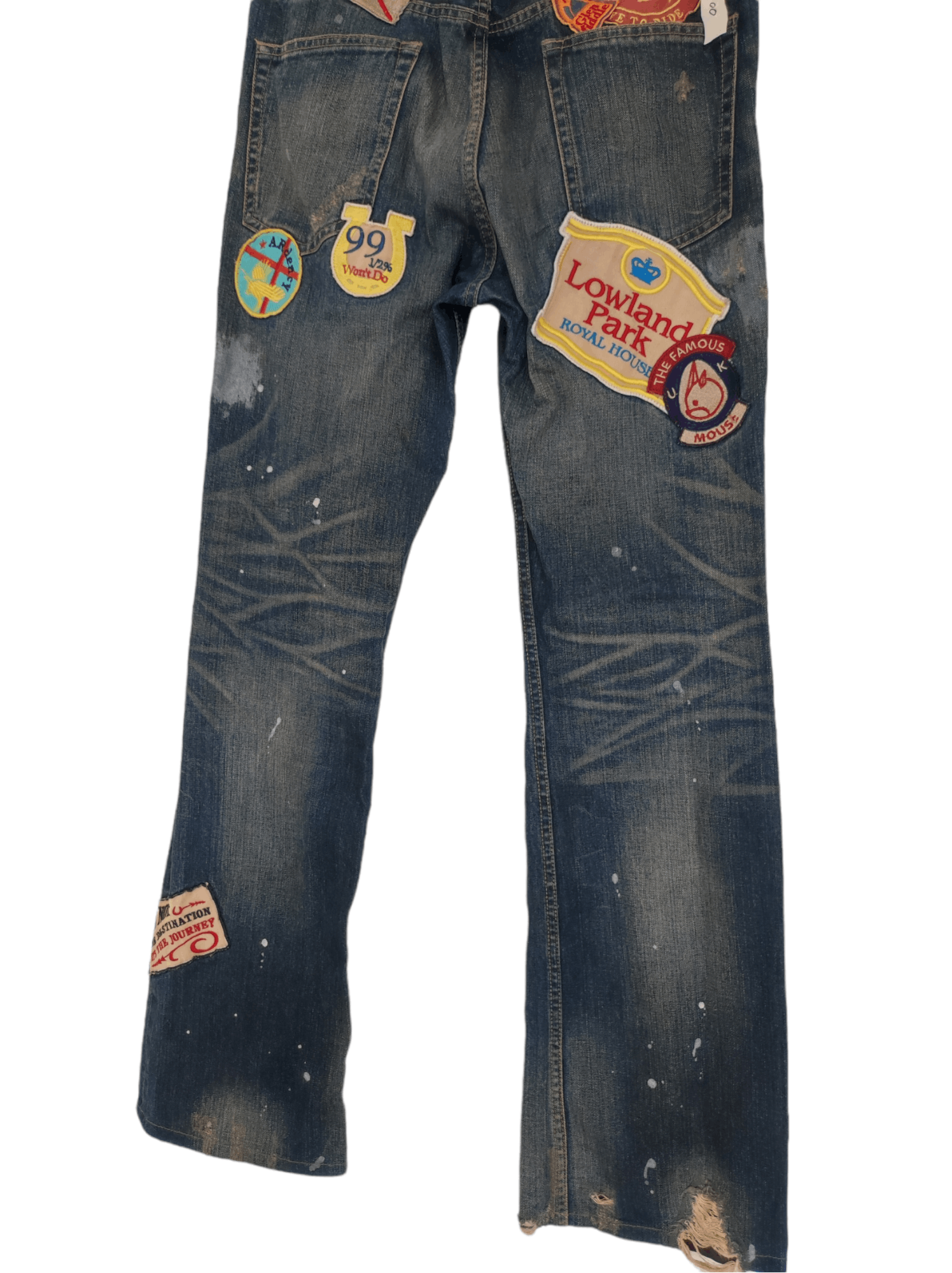 If Six Was Nine × Le Grande Bleu (L.G.B.) × PPFM Vintage PPFM Denim Japan Patches PPFM Honeycomb Size US 32 / EU 48 - 4 Thumbnail