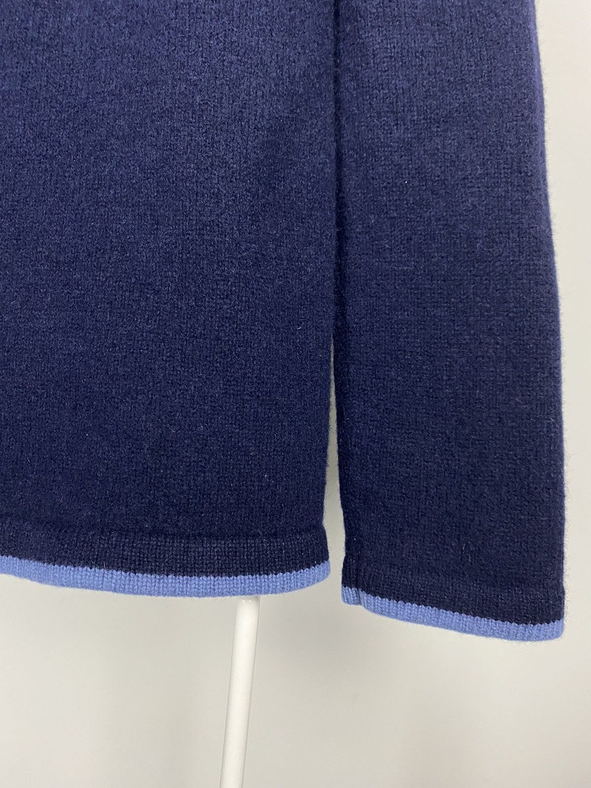 Vintage 90s Yves Saint Laurent vintage zip up navy YSL sweater Size US L / EU 52-54 / 3 - 7 Thumbnail