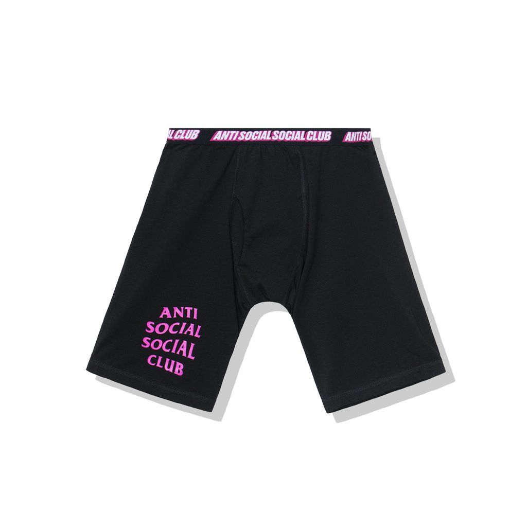 Anti Social Social Club DS ASSC Layers of You Black Boxer Underwear shorts L Large Size 32 - 3 Thumbnail