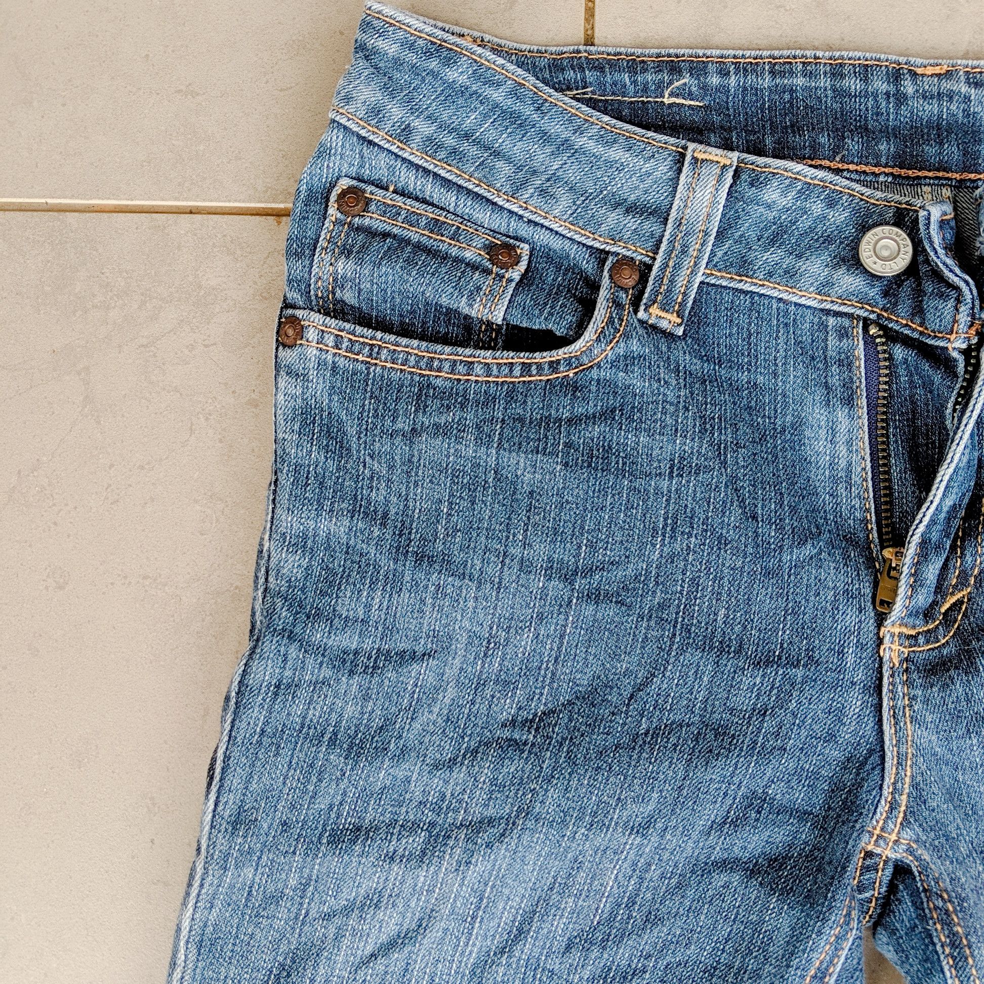 Edwin Vintage EDWIN Japan 28x30 Light Wash Denim Pants Size US 28 / EU 44 - 11 Thumbnail