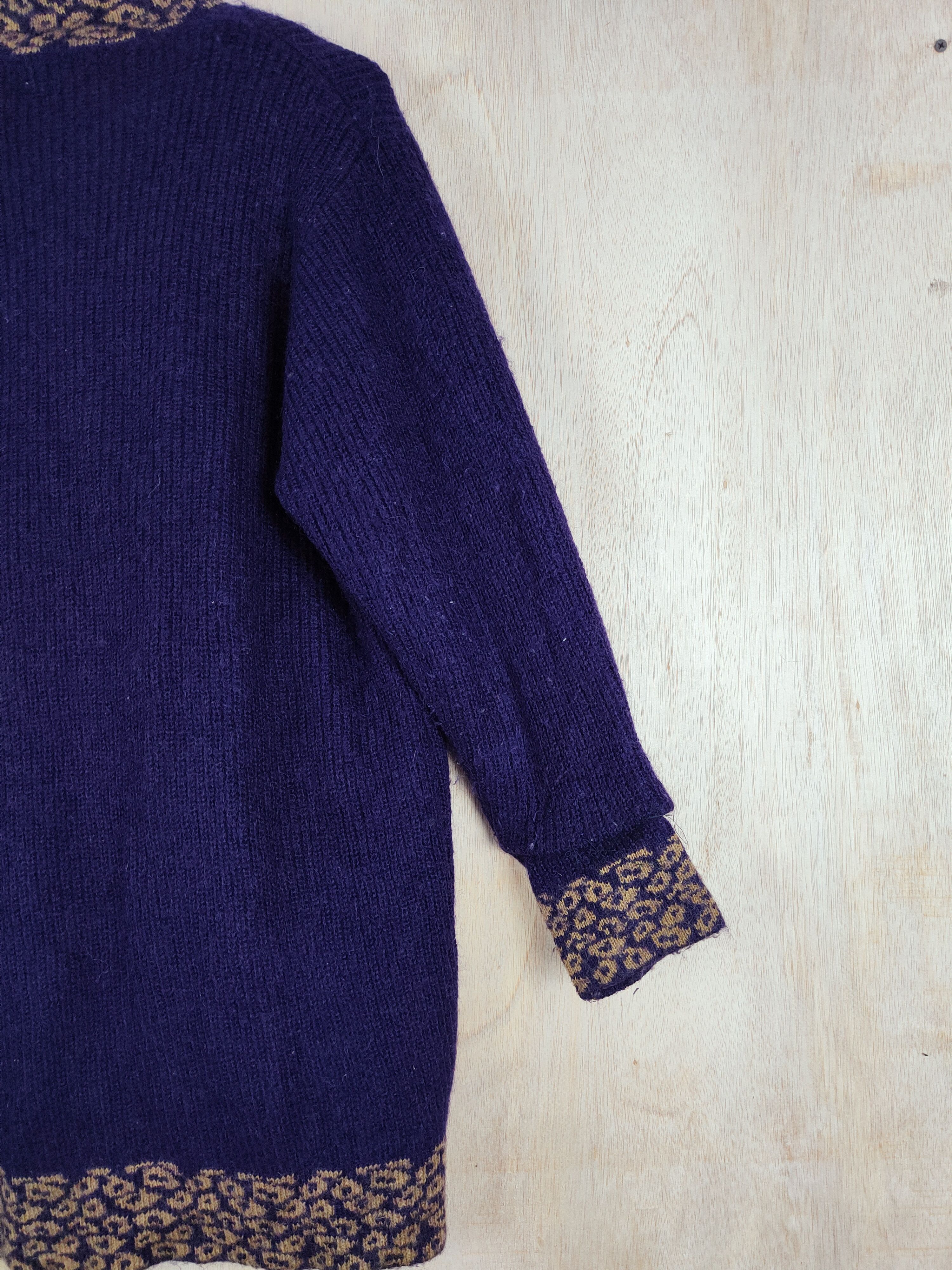 Homespun Knitwear × Japanese Brand Sunlamail® Dark Blue Knitwear cardigan #S295 Size US L / EU 52-54 / 3 - 9 Thumbnail
