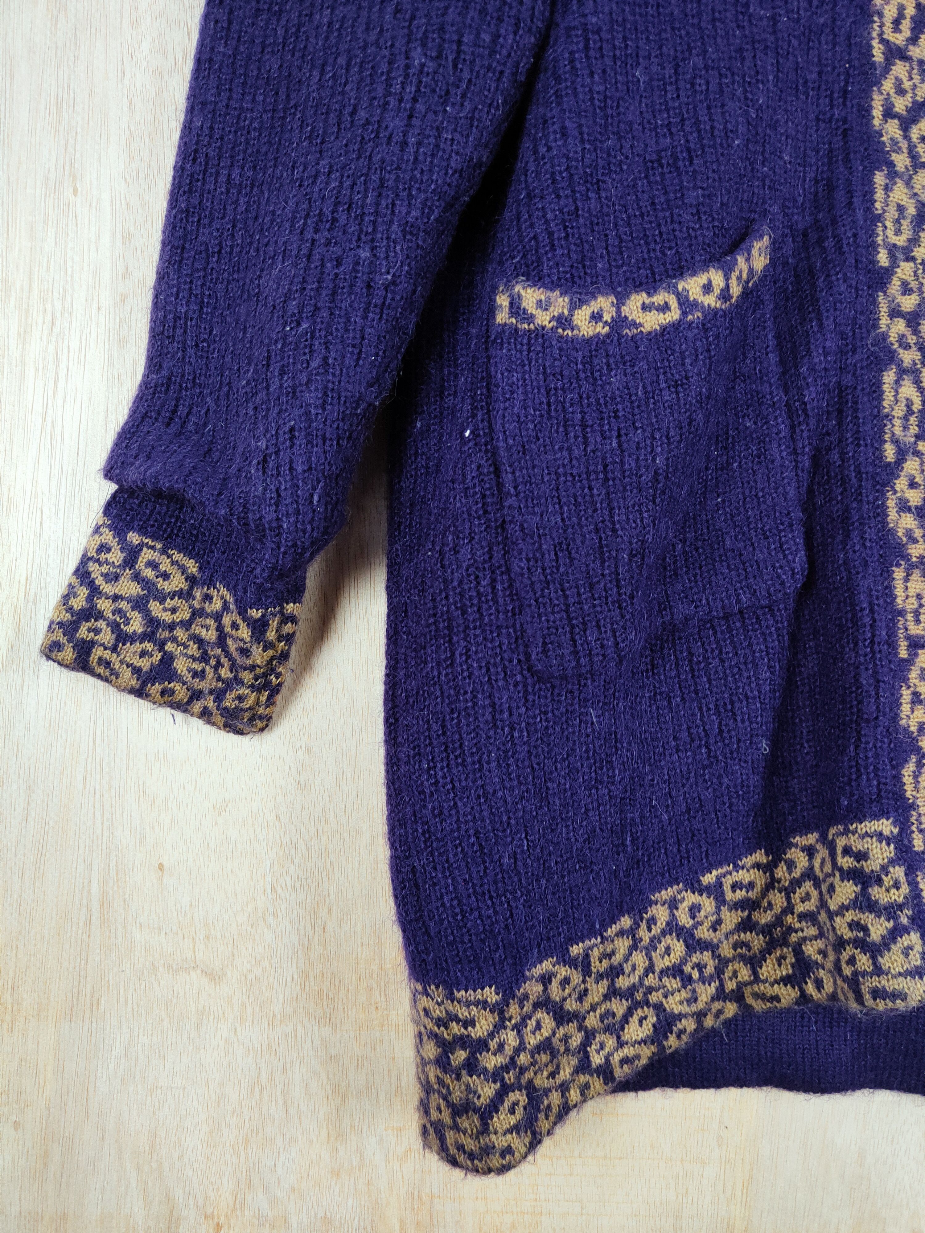 Homespun Knitwear × Japanese Brand Sunlamail® Dark Blue Knitwear cardigan #S295 Size US L / EU 52-54 / 3 - 5 Thumbnail