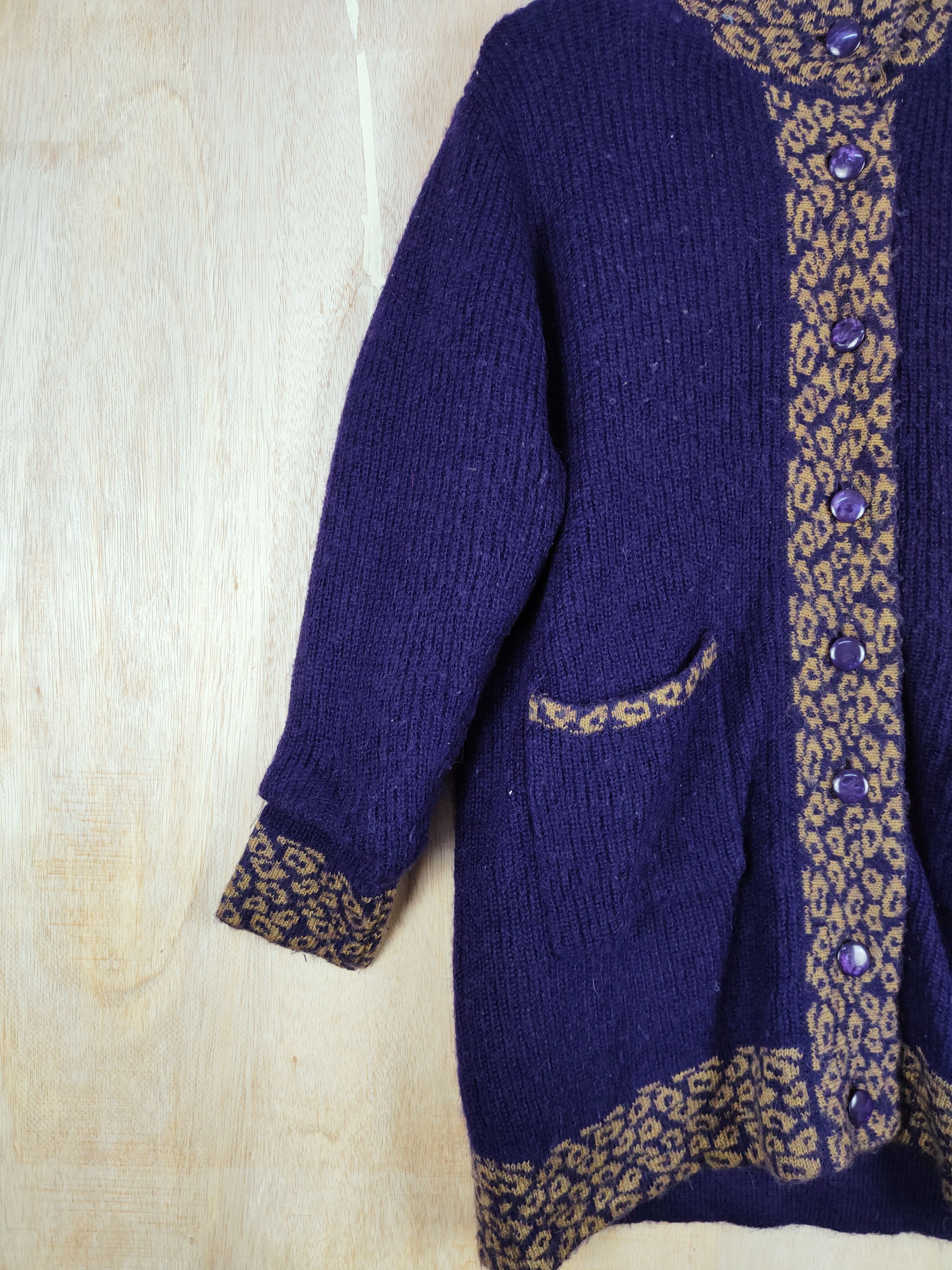 Homespun Knitwear × Japanese Brand Sunlamail® Dark Blue Knitwear cardigan #S295 Size US L / EU 52-54 / 3 - 3 Thumbnail