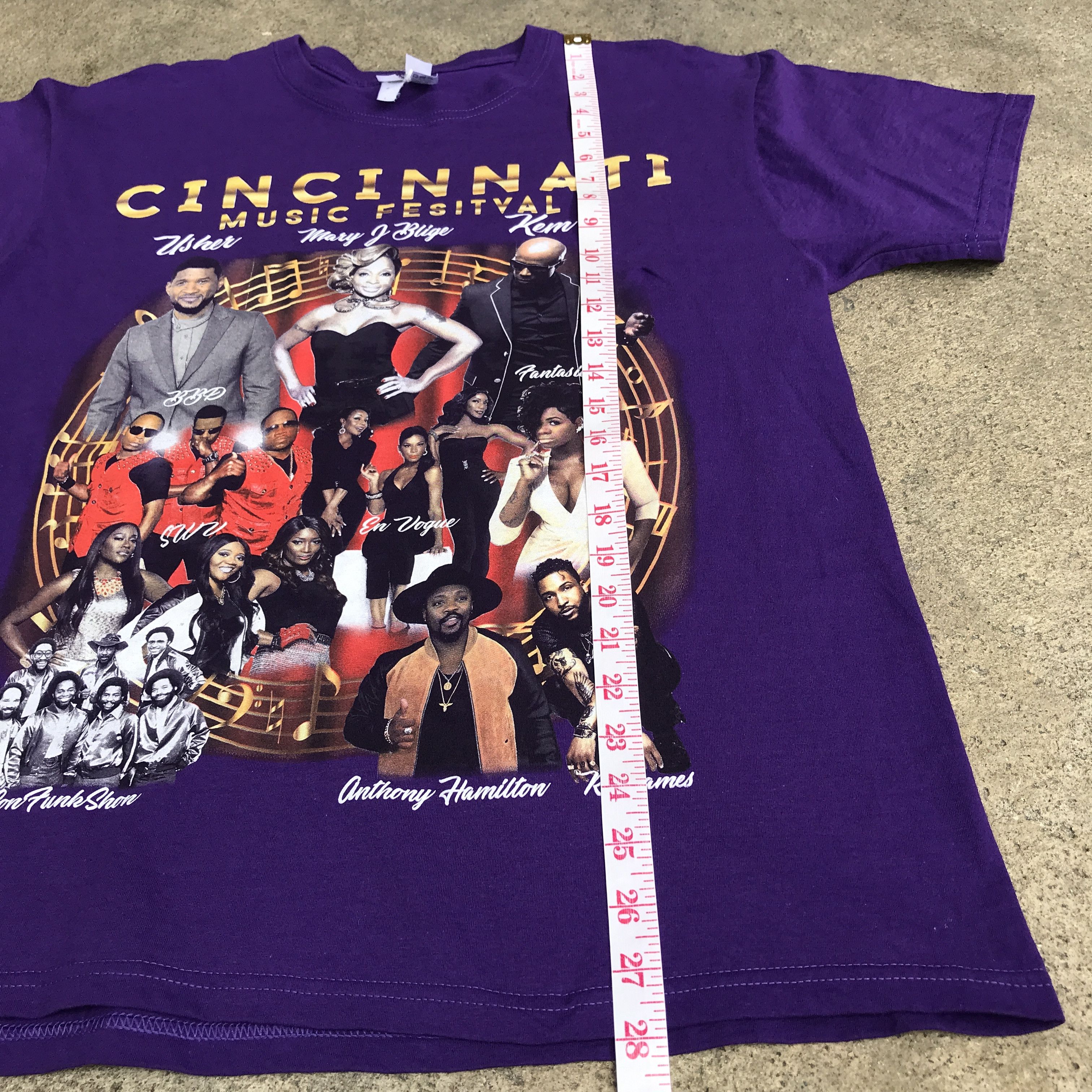 Band Tees × Rap Tees 2017 Mary J Blige Cincinnati Music Festival Promo Tee Size US L / EU 52-54 / 3 - 9 Thumbnail
