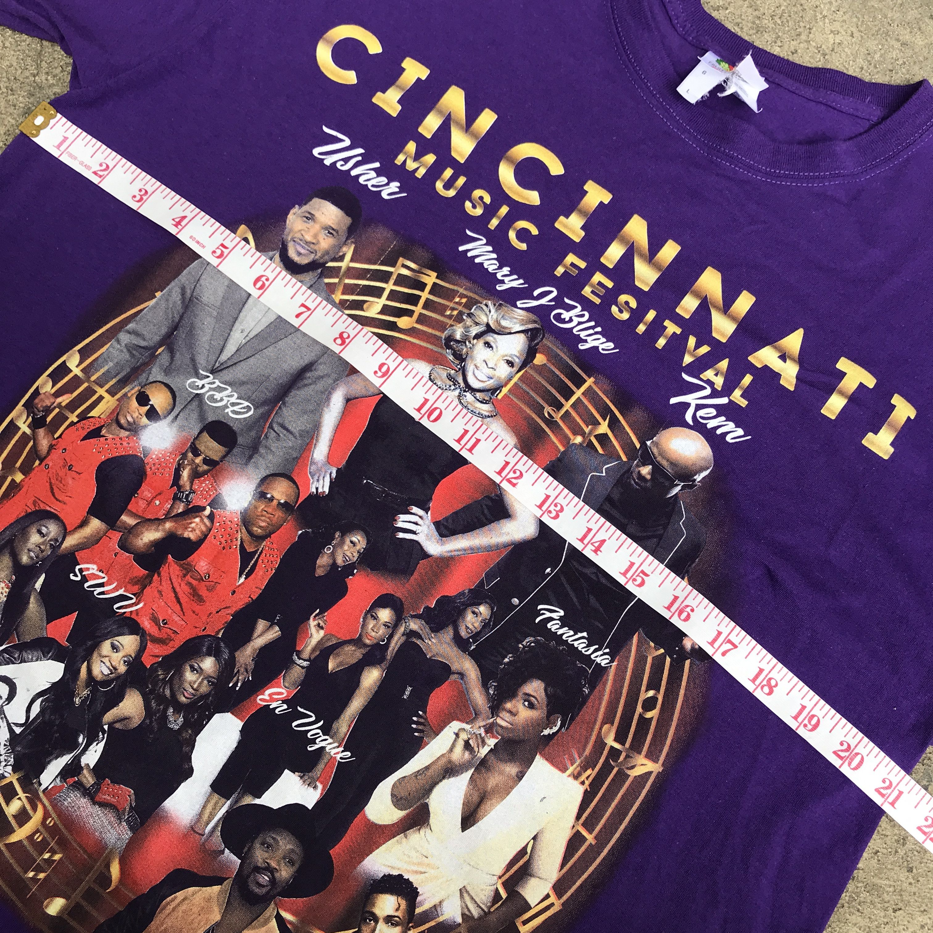 Band Tees × Rap Tees 2017 Mary J Blige Cincinnati Music Festival Promo Tee Size US L / EU 52-54 / 3 - 8 Thumbnail