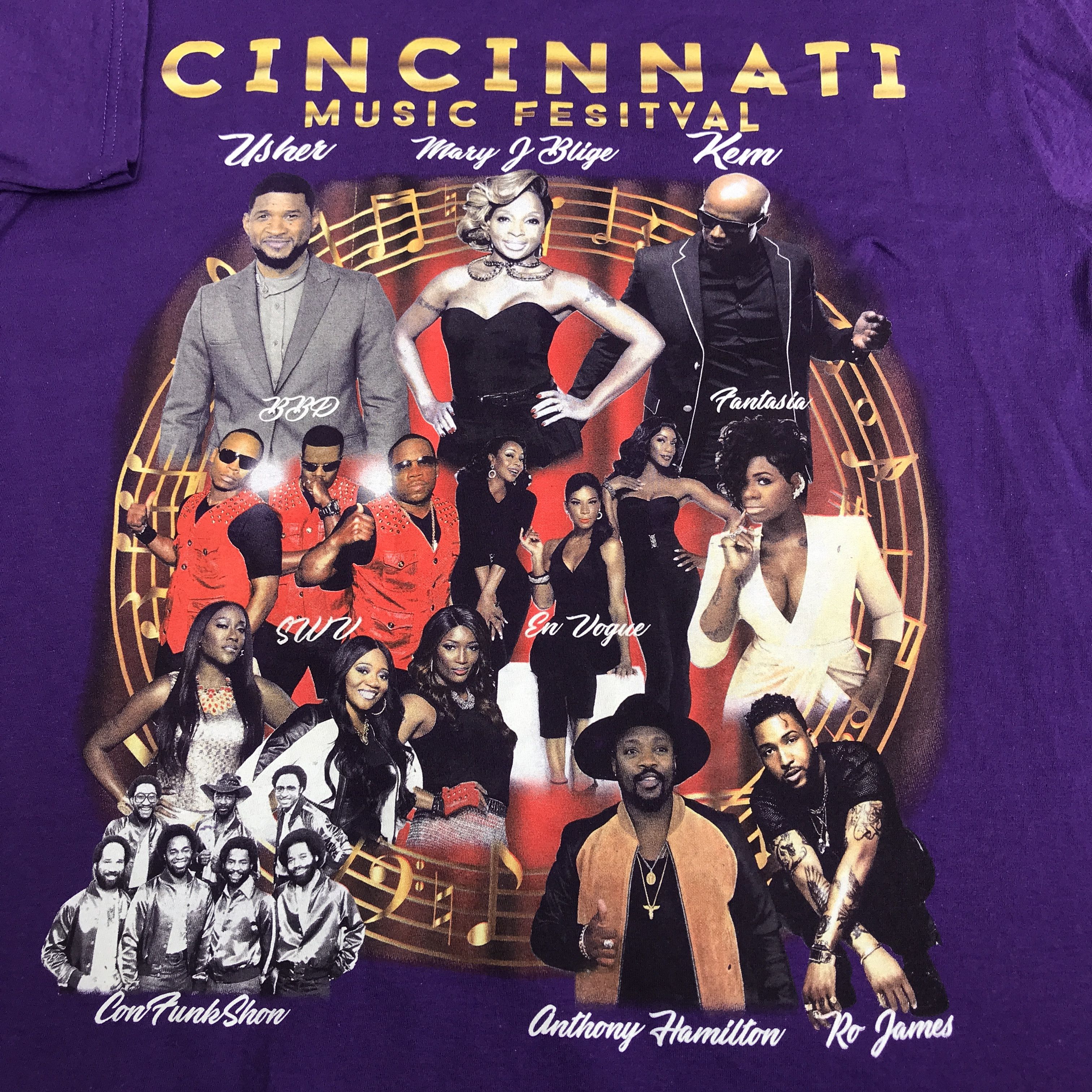 Band Tees × Rap Tees 2017 Mary J Blige Cincinnati Music Festival Promo Tee Size US L / EU 52-54 / 3 - 2 Thumbnail