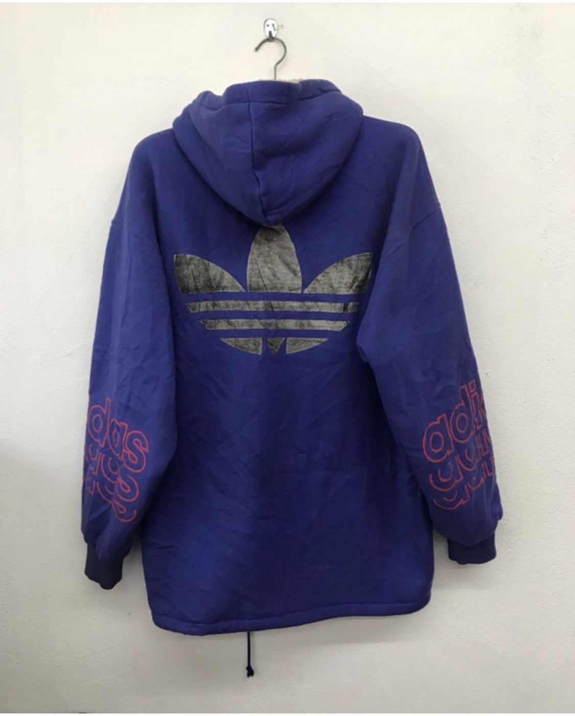 Adidas × Vintage Adidas overbig logo mix sherpa lining inside warm sweater Size US M / EU 48-50 / 2 - 5 Thumbnail