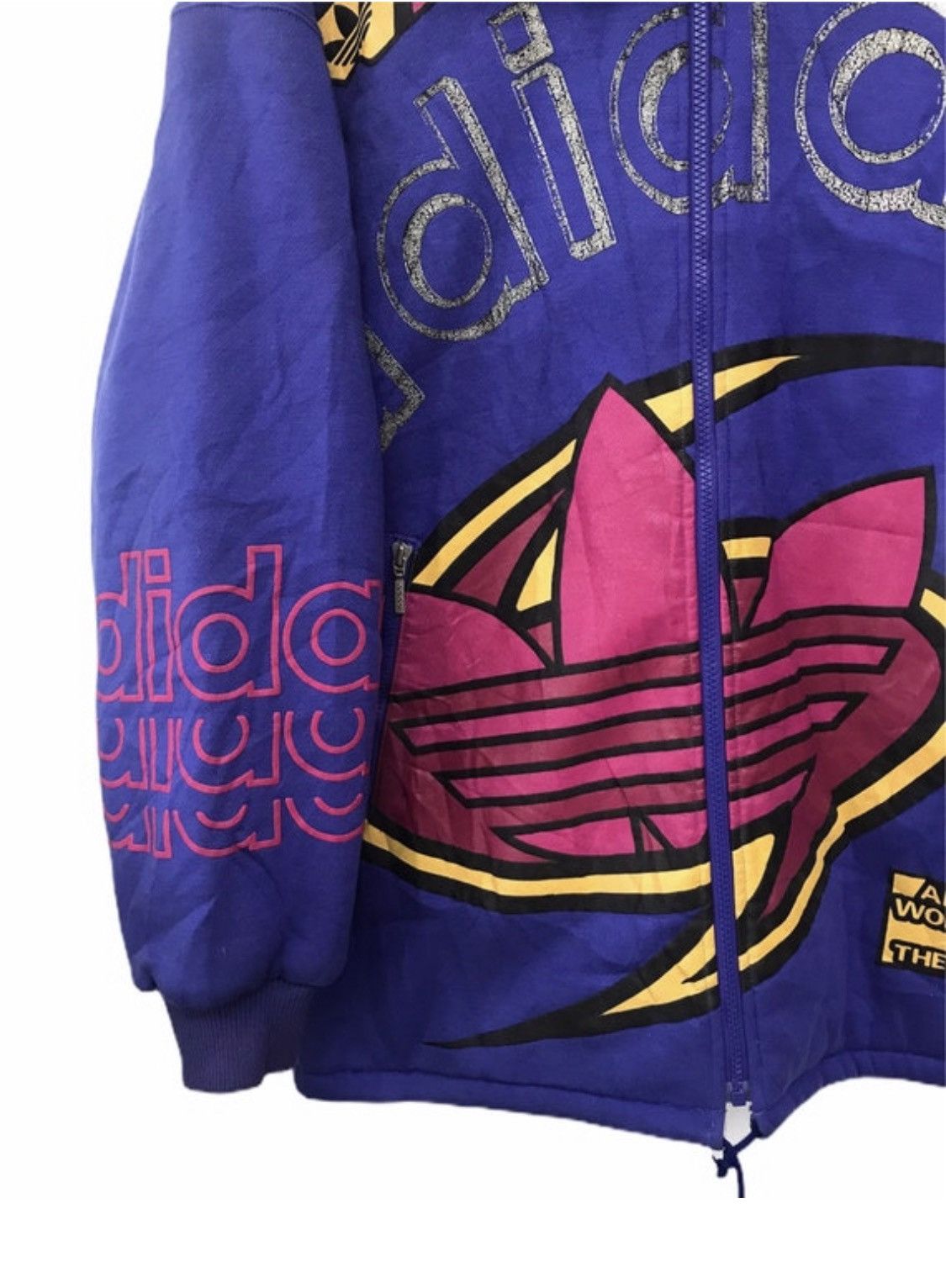 Adidas × Vintage Adidas overbig logo mix sherpa lining inside warm sweater Size US M / EU 48-50 / 2 - 2 Thumbnail