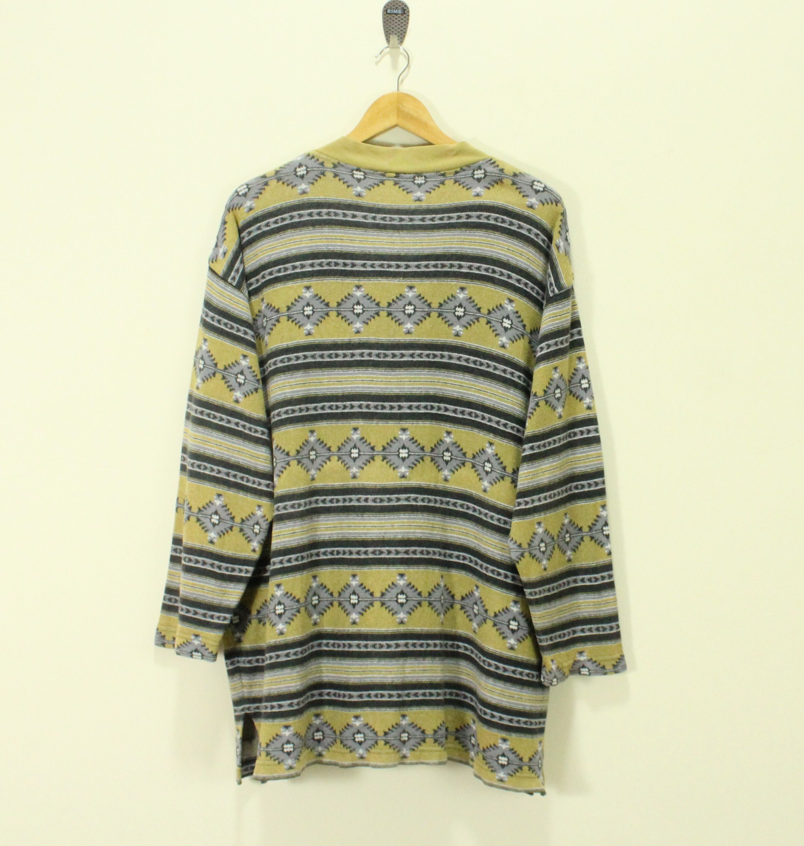 Karl Kani Vintage KARL KANI Shirt Aztec Tribal Quarter Sleeve Size US L / EU 52-54 / 3 - 5 Thumbnail