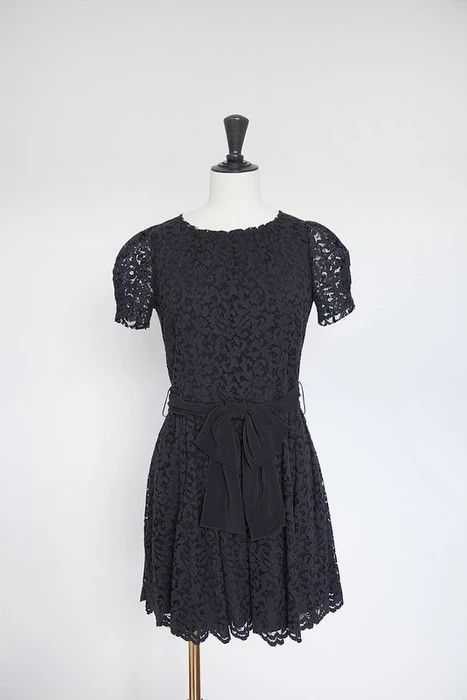 image of Dolce Gabbana Gothic Lace Dress in Black, Women's (Size Small)