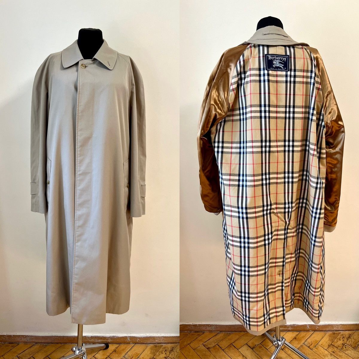 Vintage BURBERRYS Beige Cotton / Polyester Belted Trenchcoat main image 1