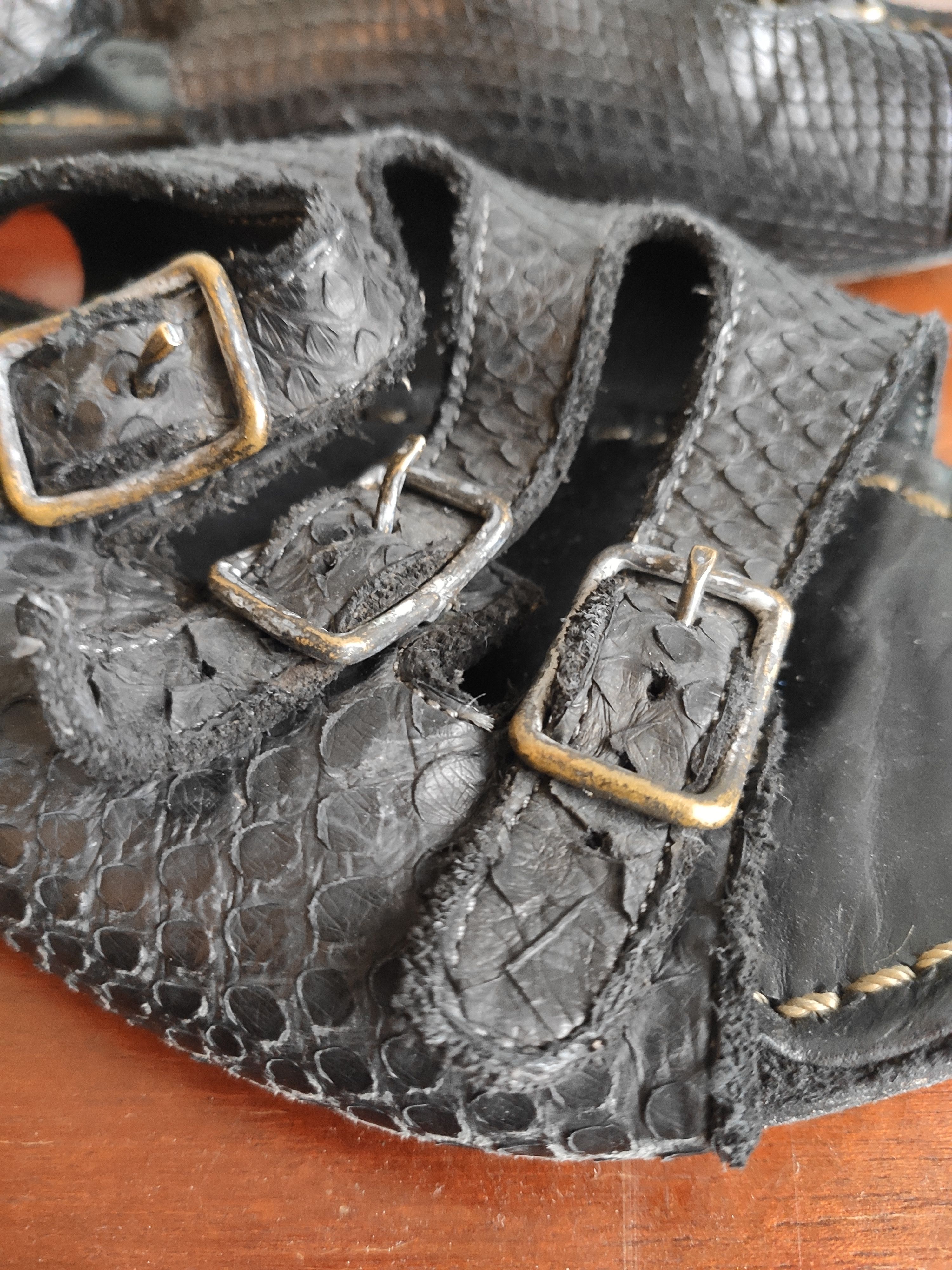 CHRISTIAN PEAU PYTHON SKIN SANDALS.Like Guidi or Uma Wang Size US 8.5 / IT 38.5 - 5 Thumbnail