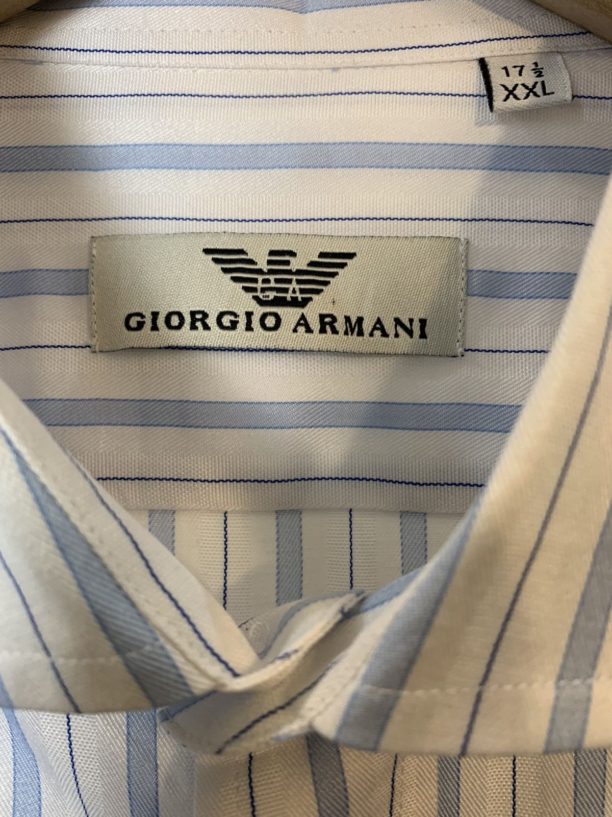 Giorgio Armani Giorgio Armani stripe Shirt Size US XXL / EU 58 / 5 - 4 Thumbnail