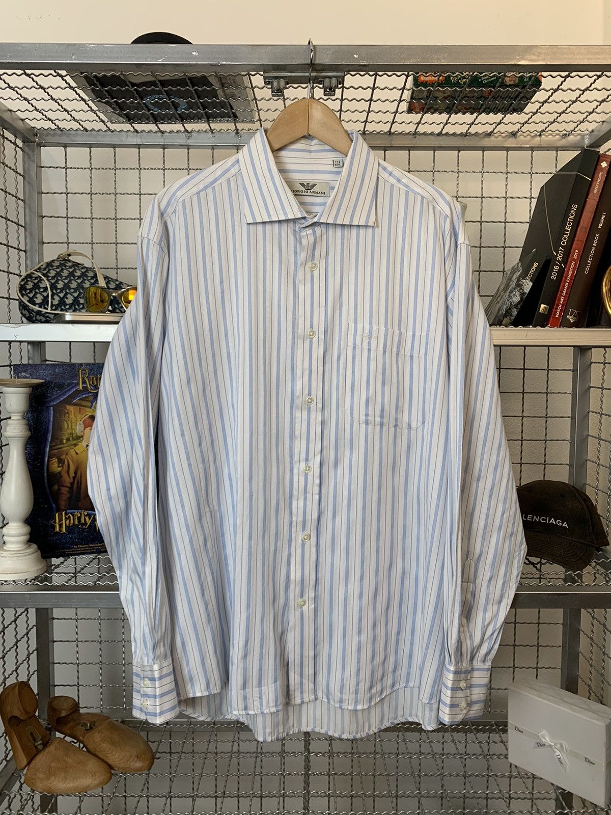Giorgio Armani Giorgio Armani stripe Shirt Size US XXL / EU 58 / 5 - 1 Thumbnail