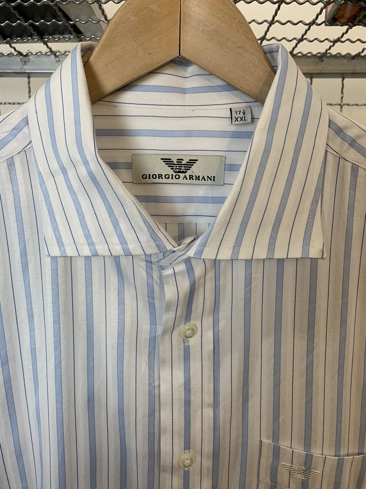 Giorgio Armani Giorgio Armani stripe Shirt Size US XXL / EU 58 / 5 - 3 Thumbnail