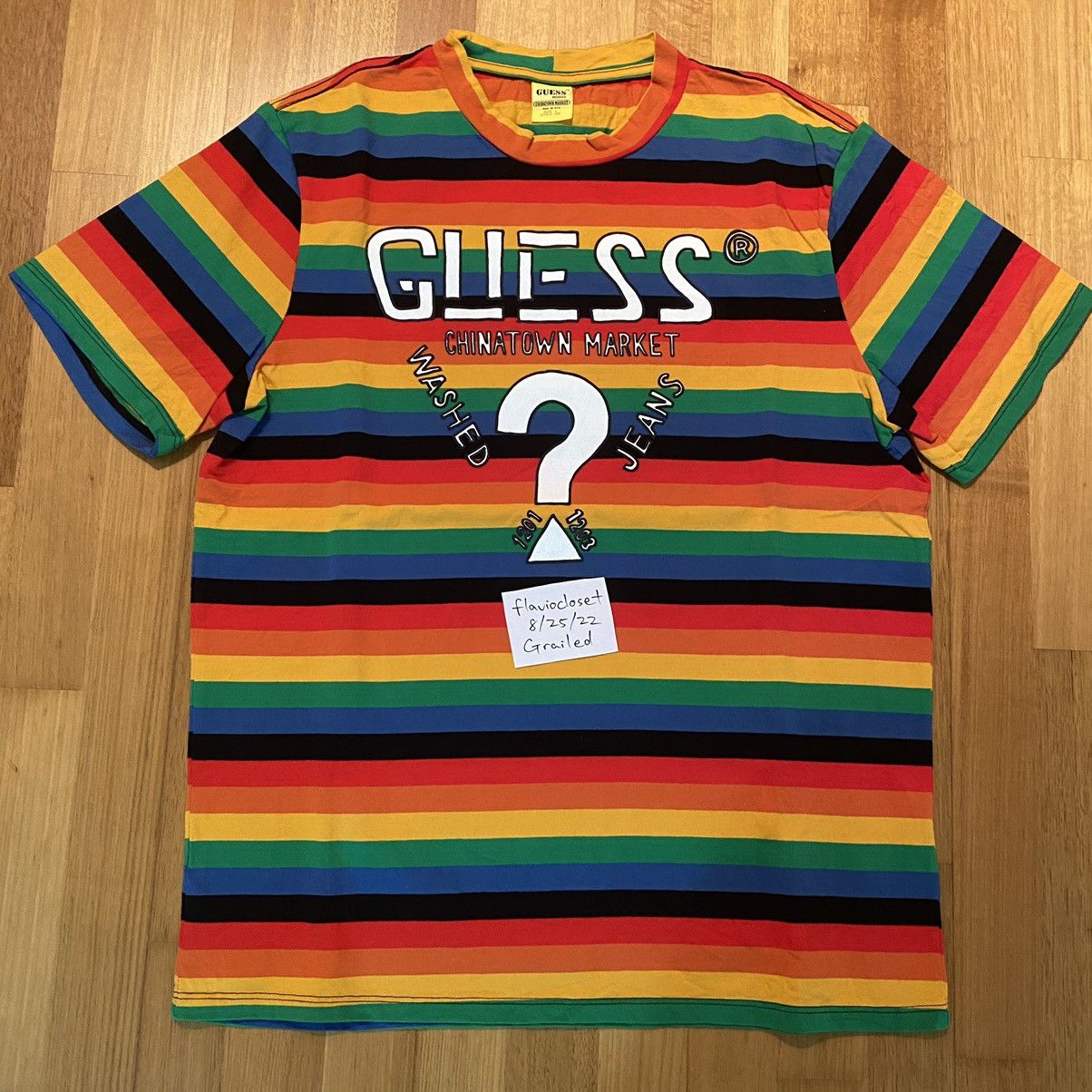 Guess Guess farmers market x sean wotherspoon rainbow tee Grailed