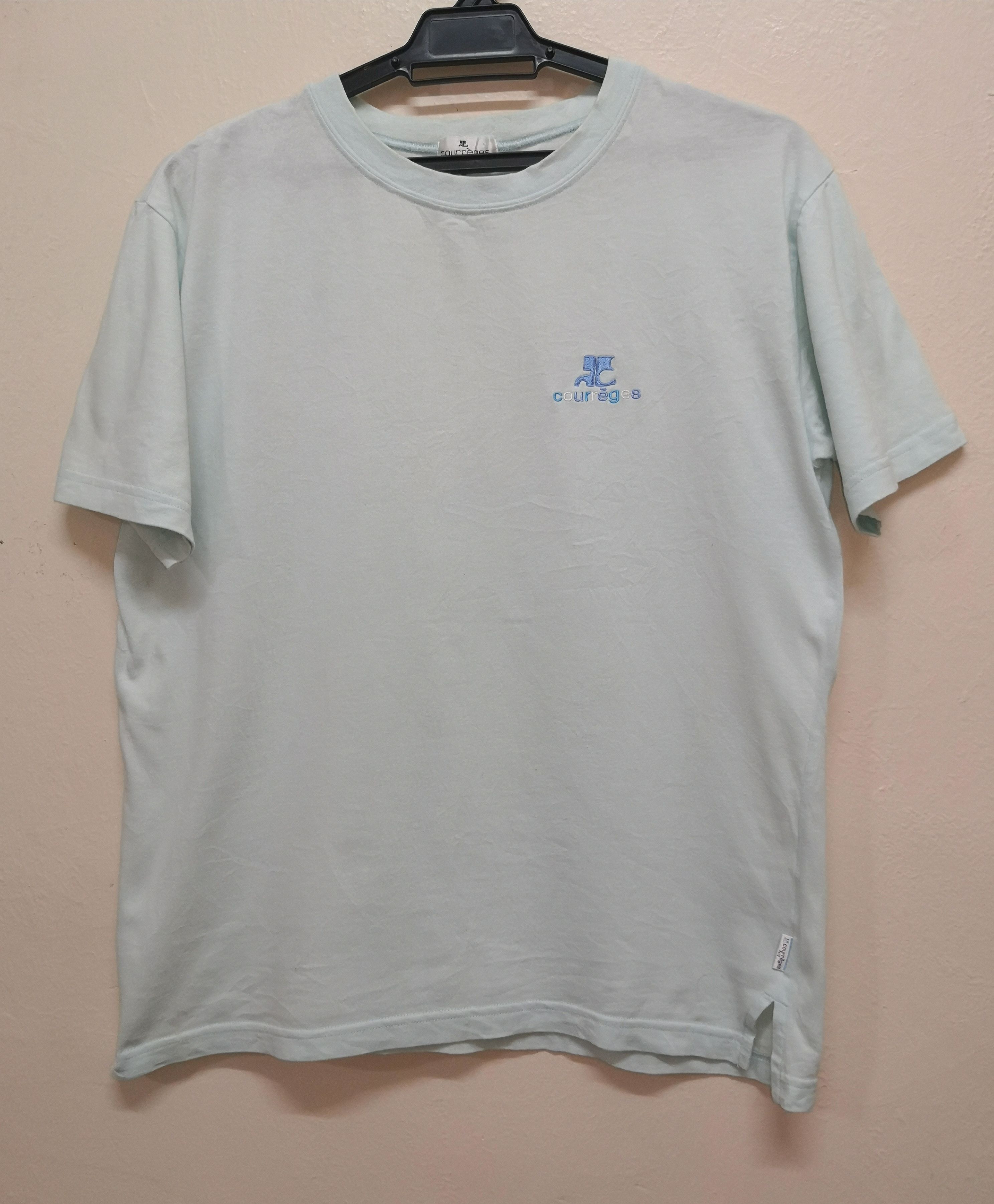 Courreges × Designer Courreges Embroidery logo x Big Logo x T shirt Size US L / EU 52-54 / 3 - 1 Thumbnail