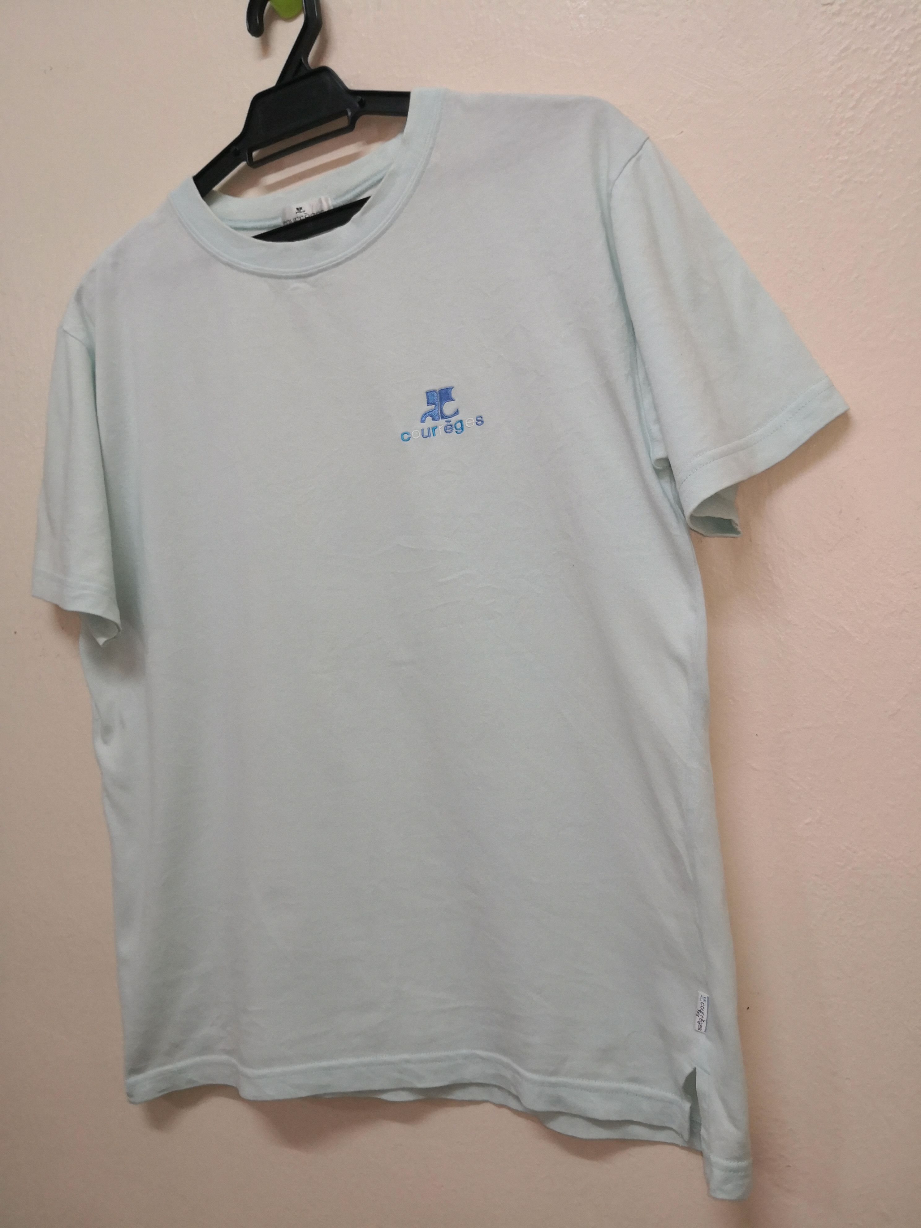 Courreges × Designer Courreges Embroidery logo x Big Logo x T shirt Size US L / EU 52-54 / 3 - 4 Thumbnail