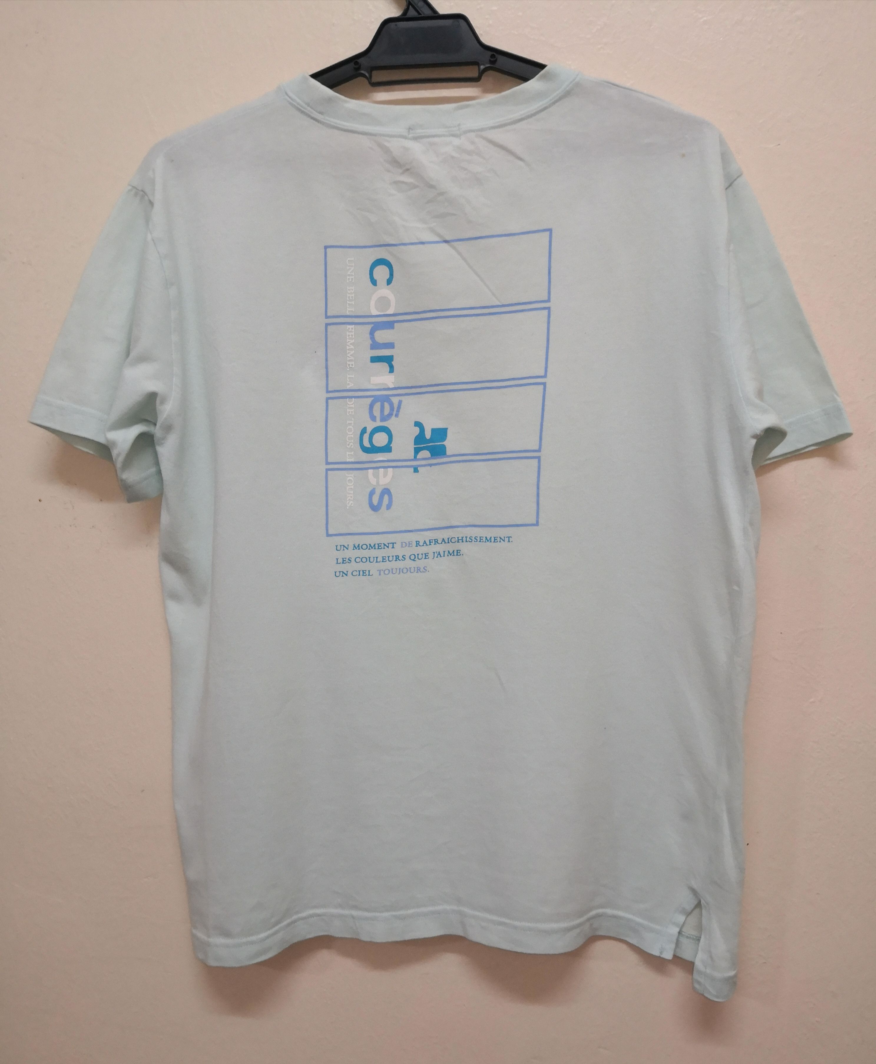 Courreges × Designer Courreges Embroidery logo x Big Logo x T shirt Size US L / EU 52-54 / 3 - 2 Thumbnail