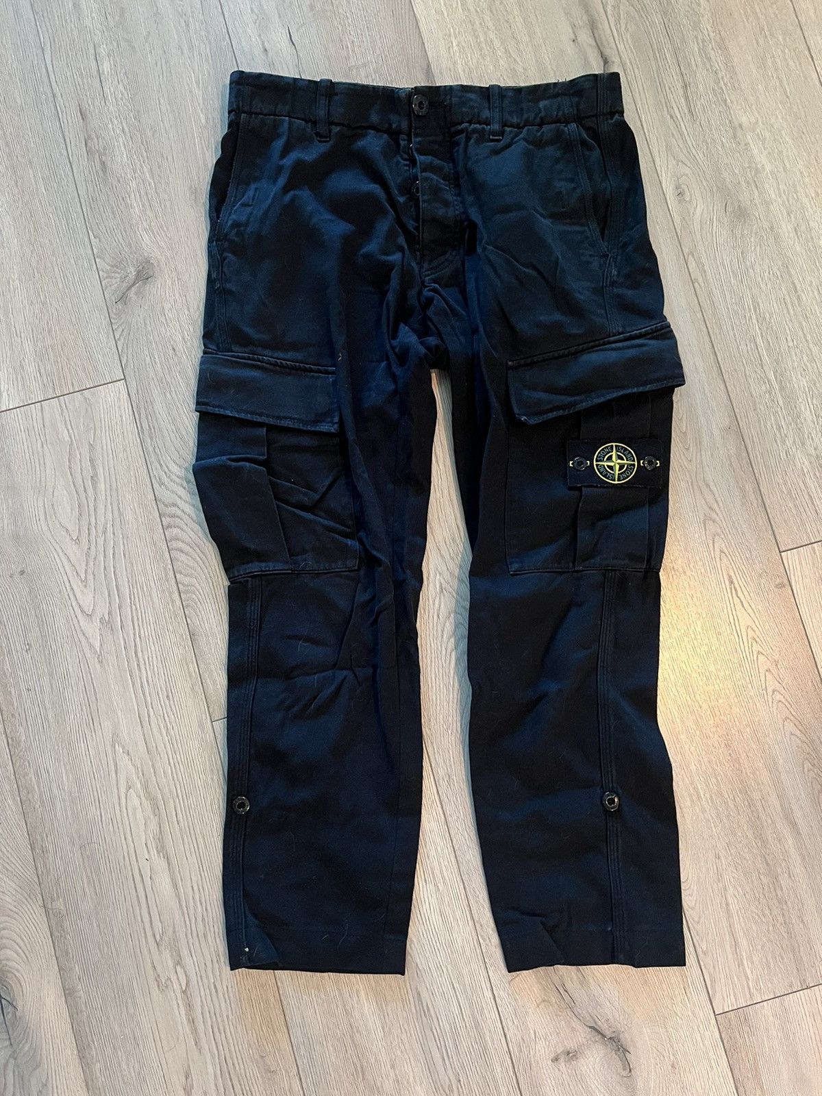 image of Stone Island Cargo Pants in Black, Men's (Size 31)