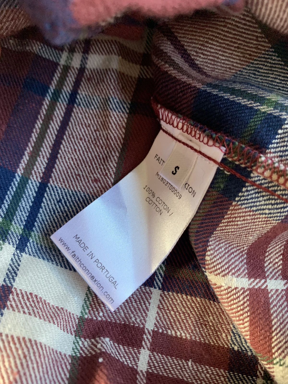 Faith Connexion Fit Check Shirt in Burgundy Size US S / EU 44-46 / 1 - 14 Thumbnail