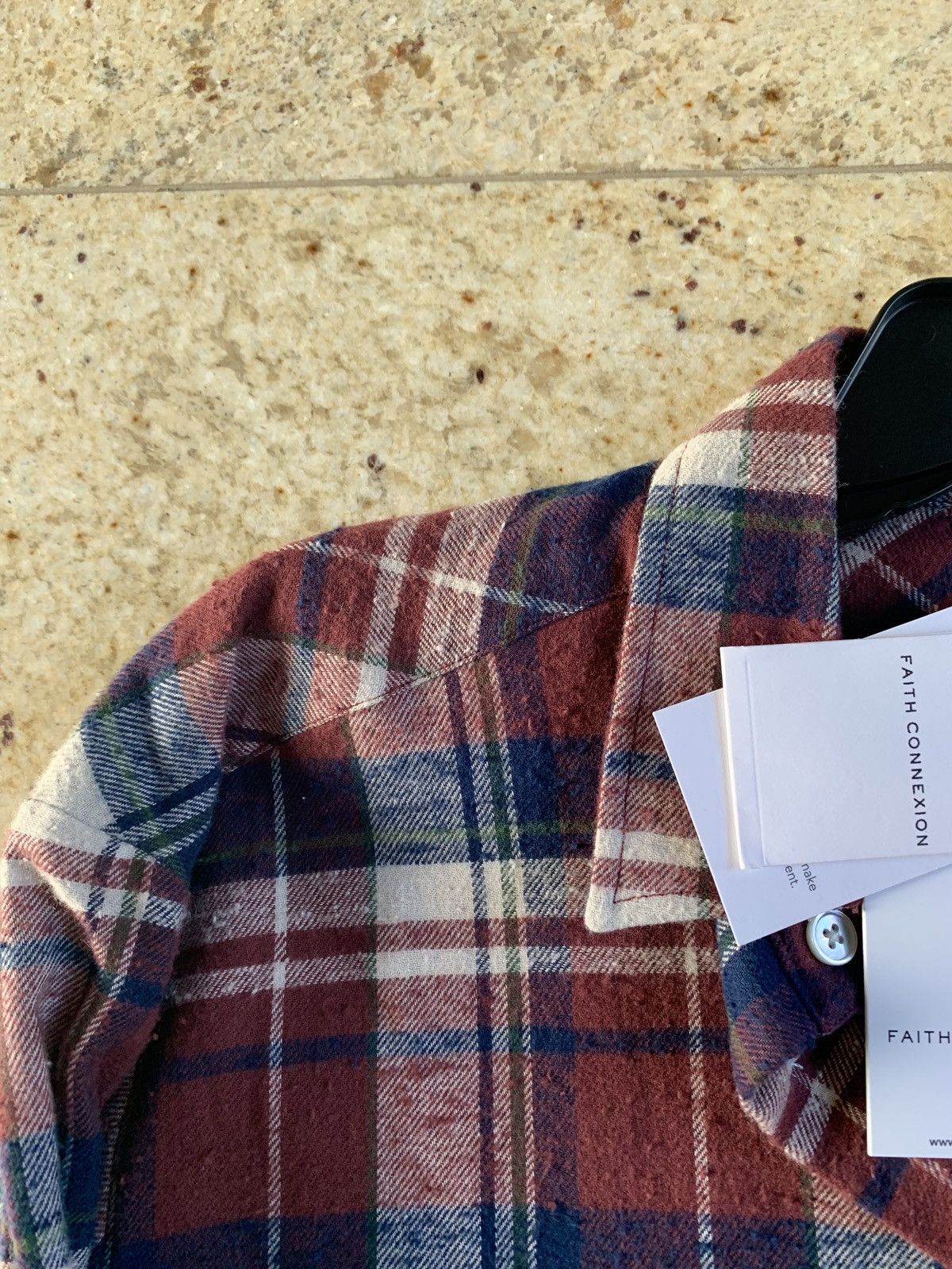 Faith Connexion Fit Check Shirt in Burgundy Size US S / EU 44-46 / 1 - 8 Thumbnail