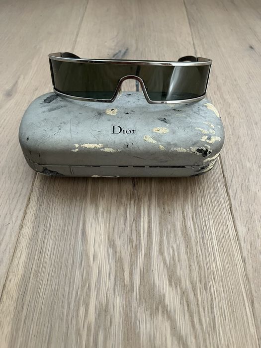 Dior Dior Punk Ss03 Yb7w7 115 Silver Shield Sunglasses Grailed 