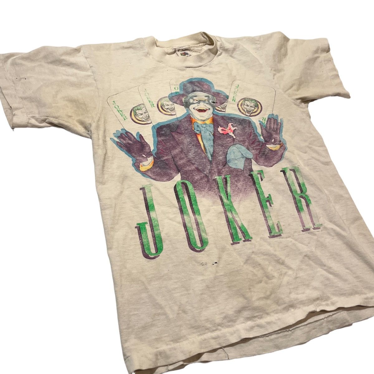Fruit Of The Loom 1989 The Batman Joker Jack Nicholson Tee Size US M / EU 48-50 / 2 - 2 Thumbnail
