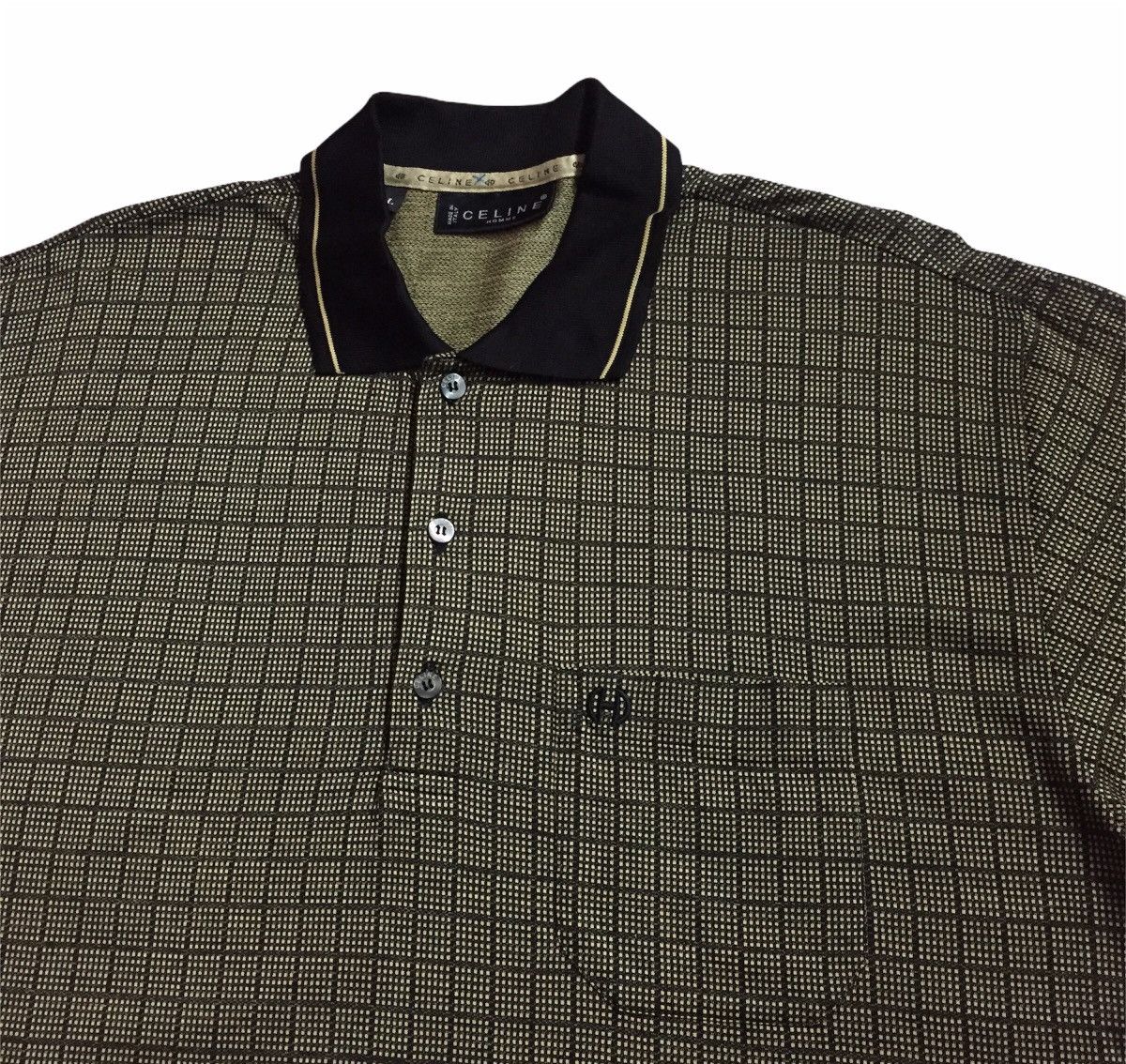 Celine × Vintage VINTAGE 90s CELINE HOMME ITALY DESIGNER LUXURY POLO SHIRT Size US L / EU 52-54 / 3 - 4 Thumbnail