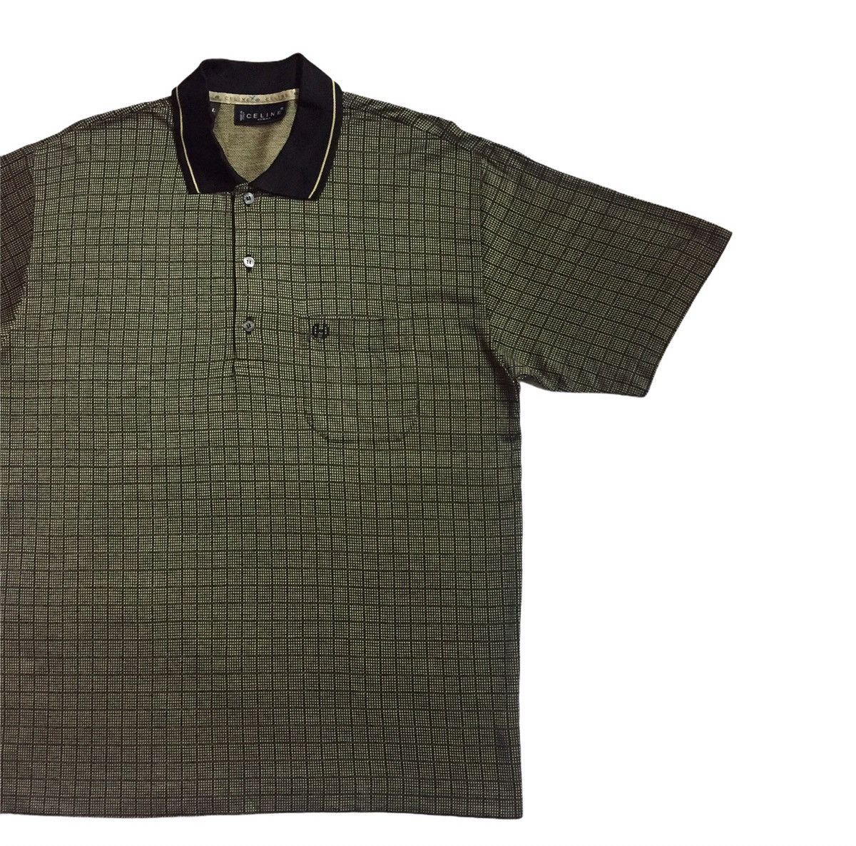 Celine × Vintage VINTAGE 90s CELINE HOMME ITALY DESIGNER LUXURY POLO SHIRT Size US L / EU 52-54 / 3 - 2 Thumbnail