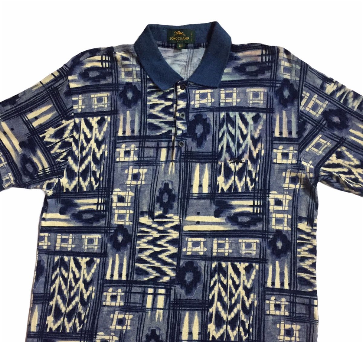 Longchamp × Vintage VINTAGE 90s LONGCHAMP ITALY LUXURY BRAND POLO SHIRT Size US L / EU 52-54 / 3 - 3 Thumbnail